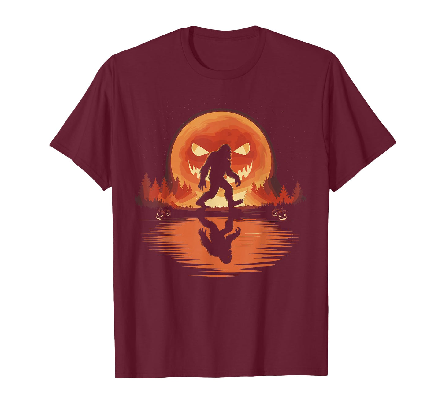 Bigfoot Pumpkin Halloween Costume Sasquatch Men Women Kids T-Shirt