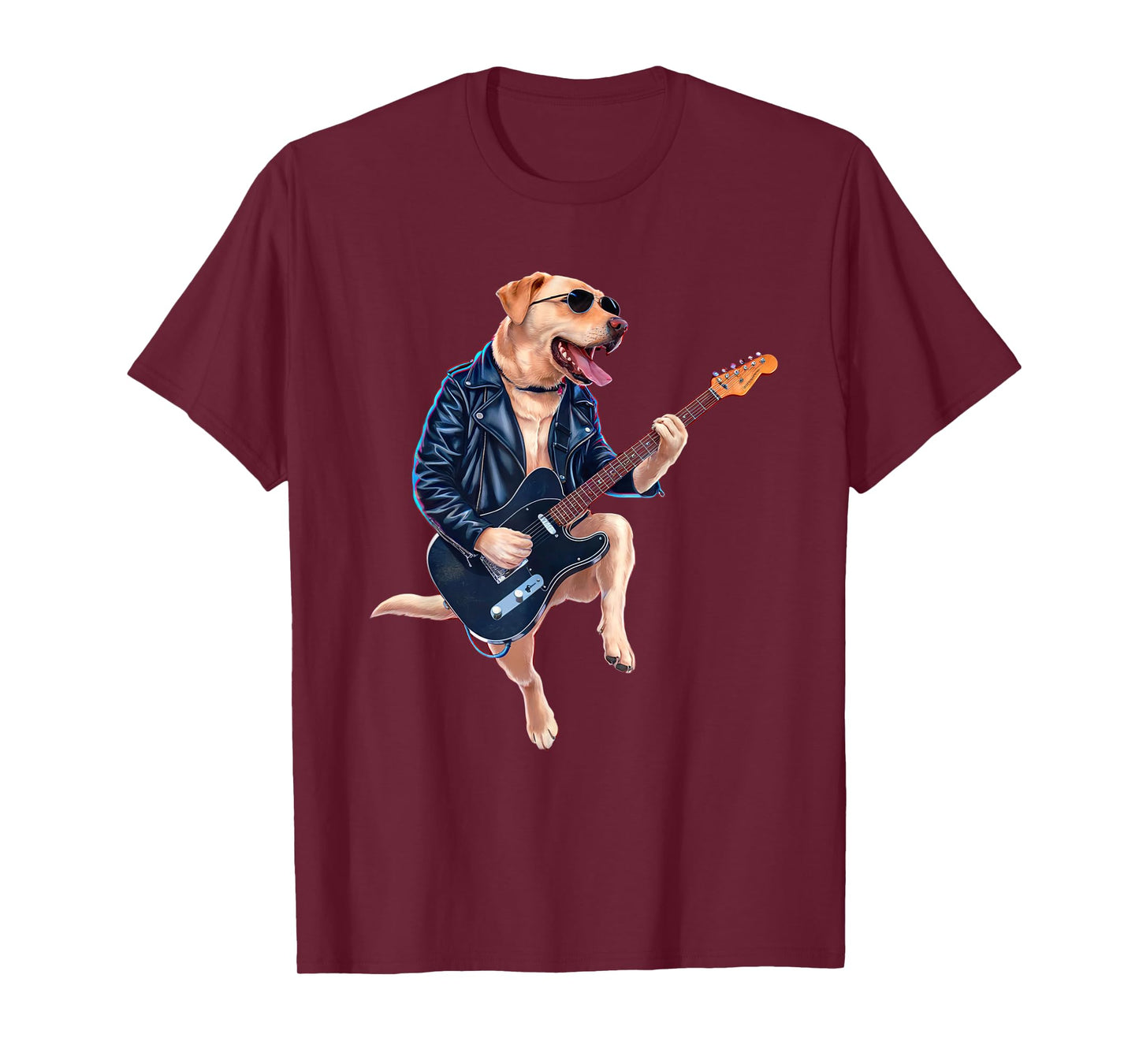 Labrador Retriever Rock Star Guitarist Electric Guitar T-Shirt