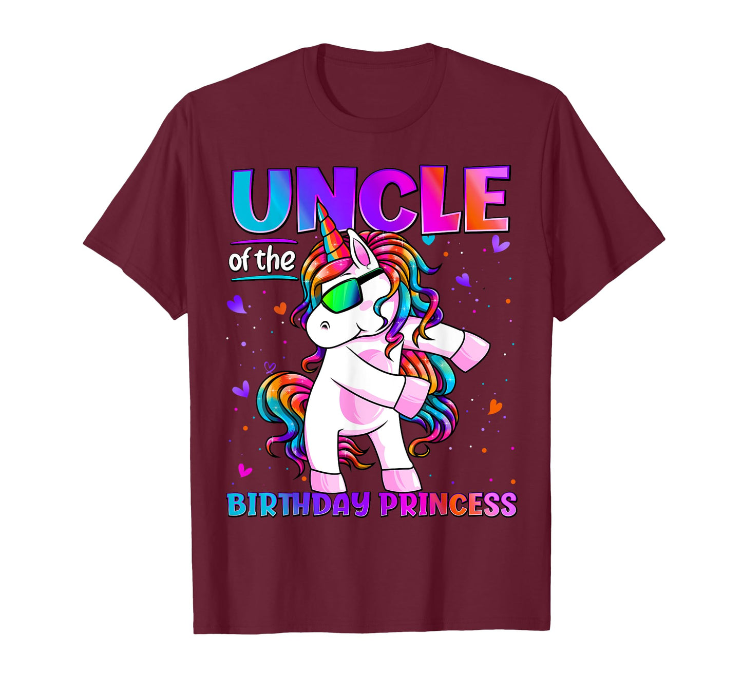 Uncle of the Birthday Princess Flossing Unicorn Uncle Mens T-Shirt
