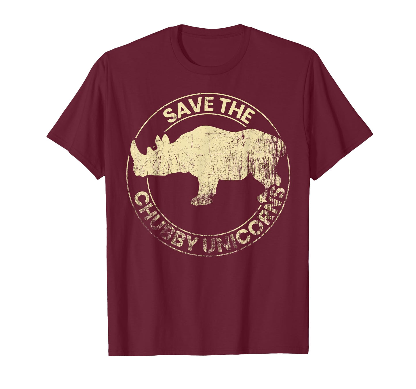 Save the Chubby Unicorns Funny Rhinoceros Animal Rights T-Shirt