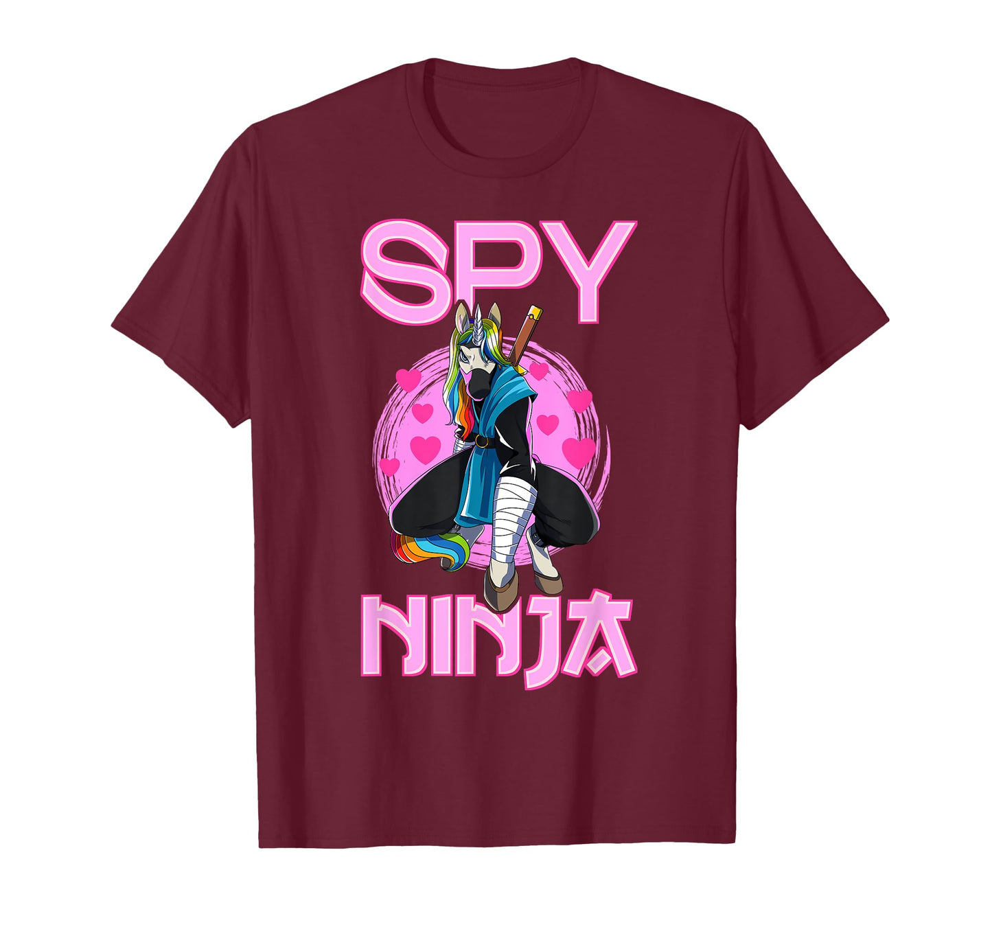 Spy Ninja Unicorn Gamer Rainbow Spione Samurai T-Shirt