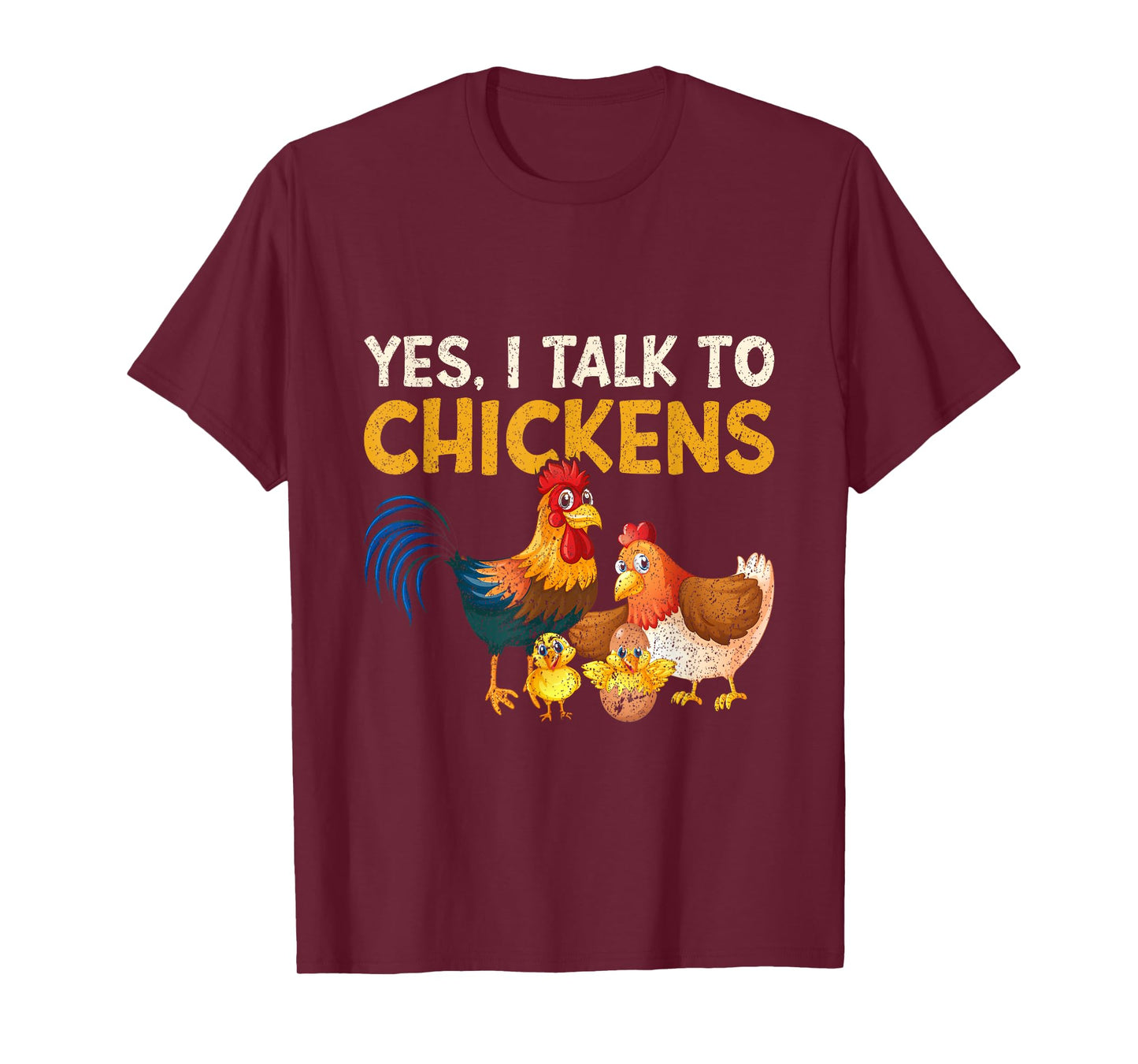 Kids Farming Boys Funny Farmer Gifts For Men Women Yes, I Talk To Chickens | Farm Lover Funny Chicken Farmer T-Shirt