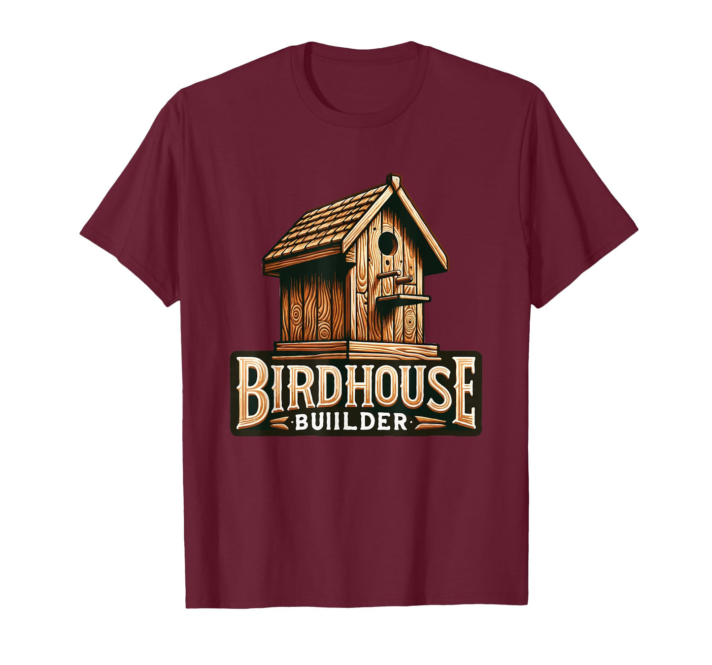 Bird Watching Wooden Birds Lover Vintage Birdhouse Builder T-Shirt
