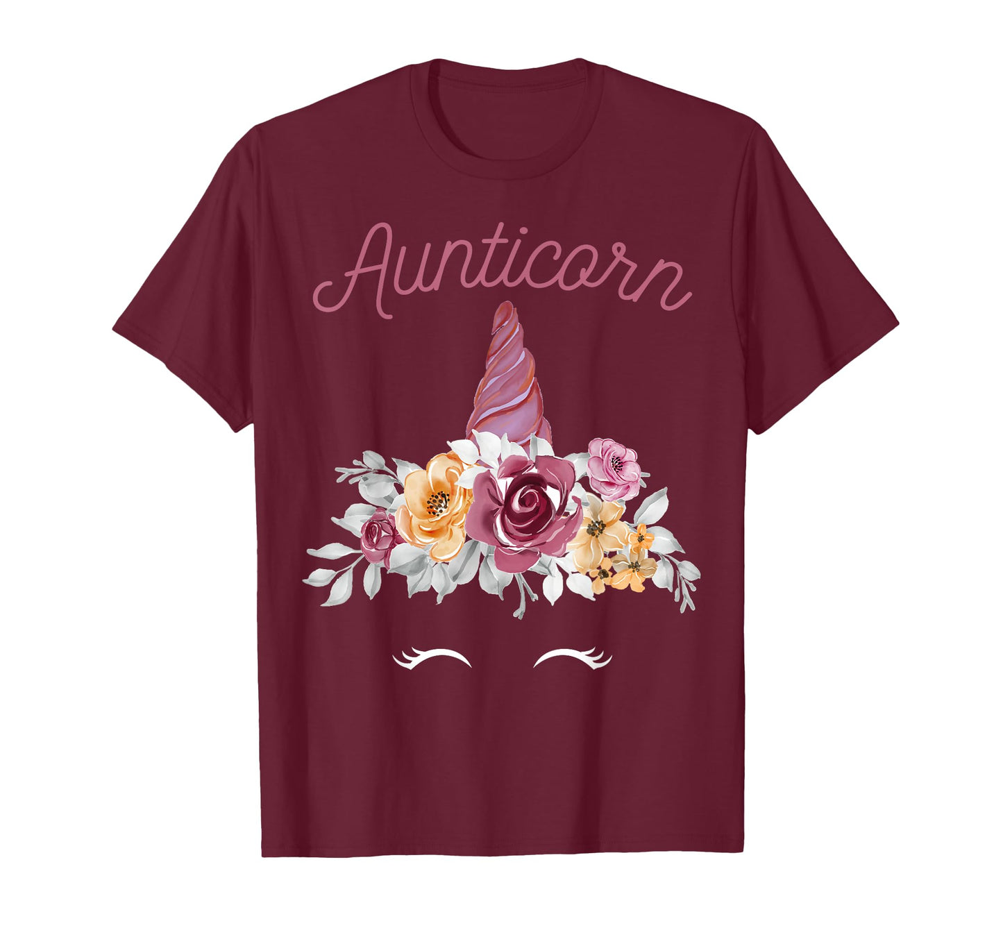 More Best Aunt & Auntie Presents Unicorn Aunt T-Shirt Black Women's Classic Fit Short Sleeve Crew Neck Small