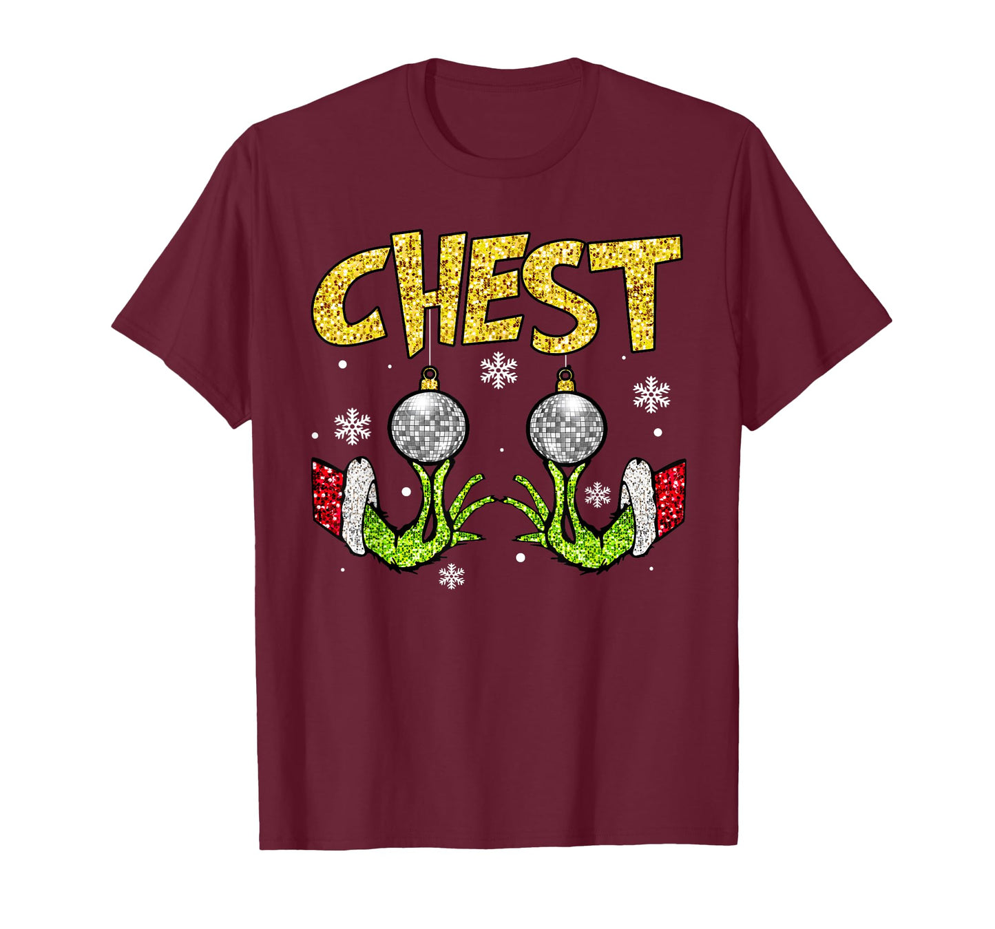 Chest Nuts Matching Chestnuts Funny Christmas Couples Women T-Shirt