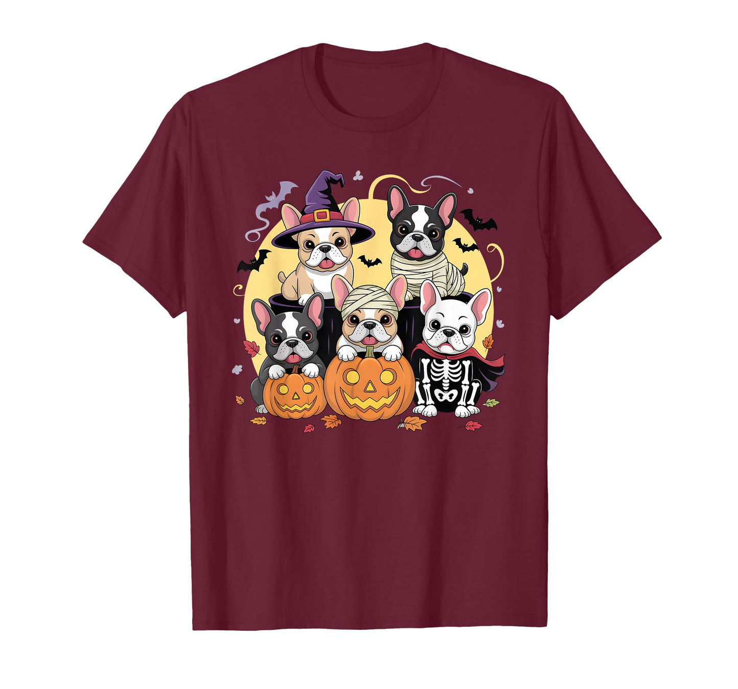 Mummy French Bulldog Halloween French Bulldog Witch Dog Mom T-Shirt