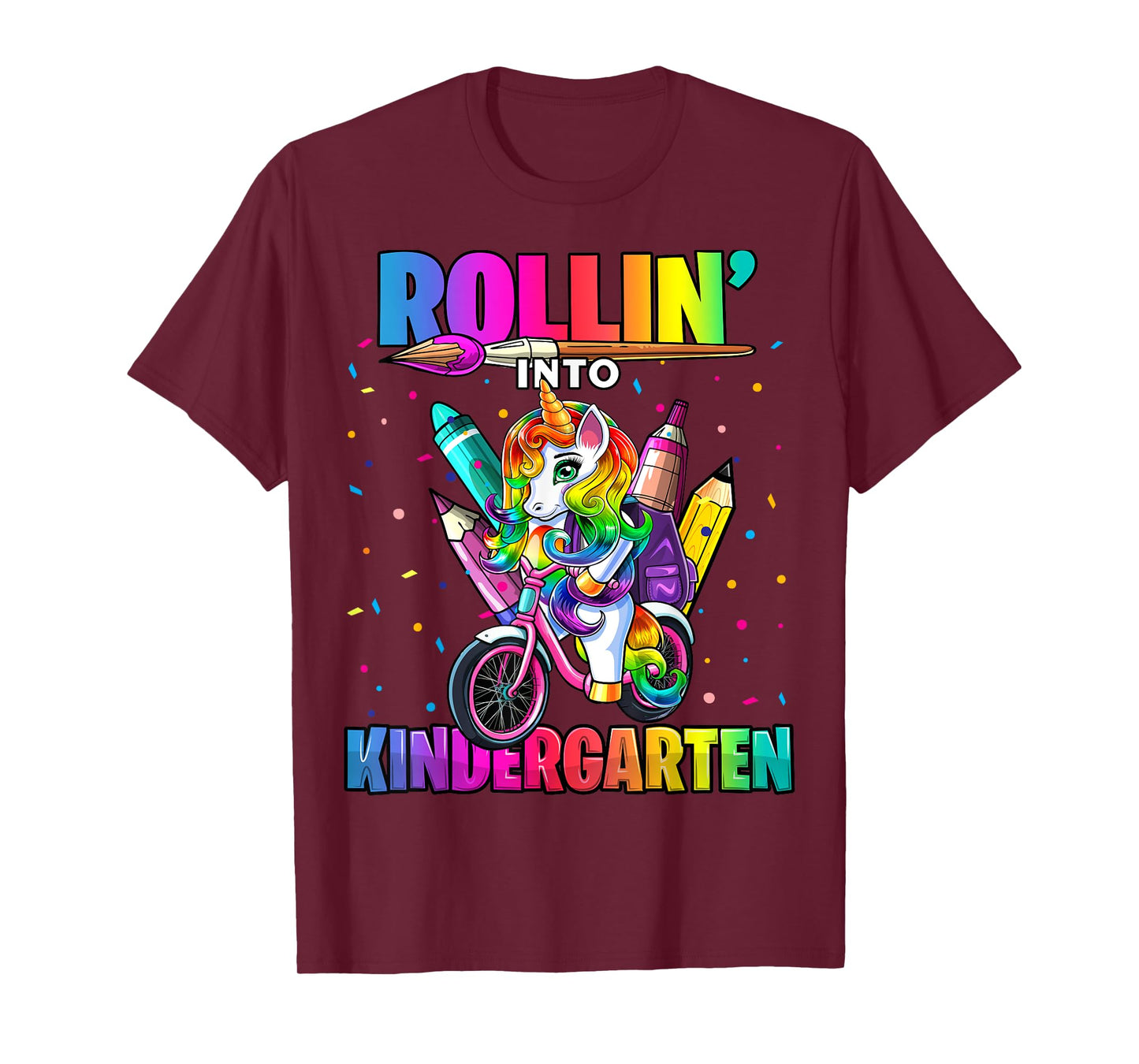 Kindergarten Unicorn Back to School First Day of School Girl T-Shirt