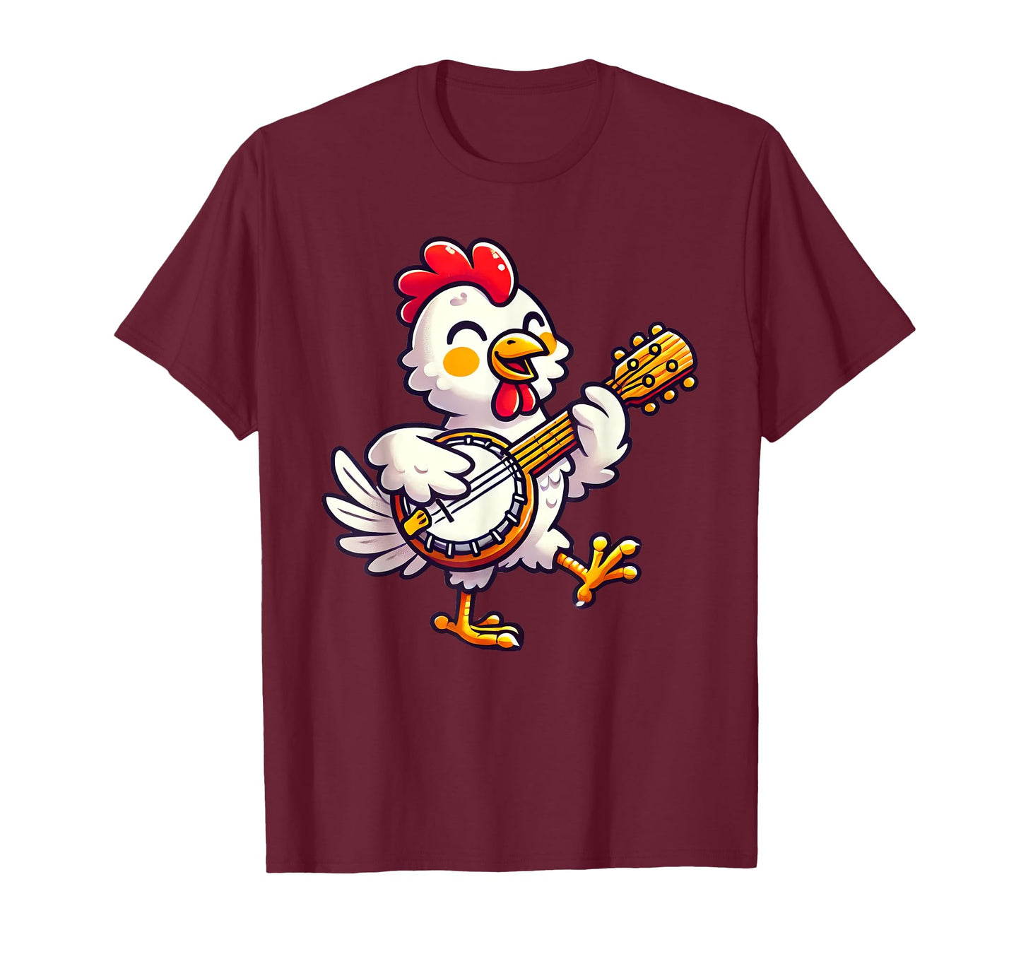 Cute Chicken Playing Banjo T-Shirt