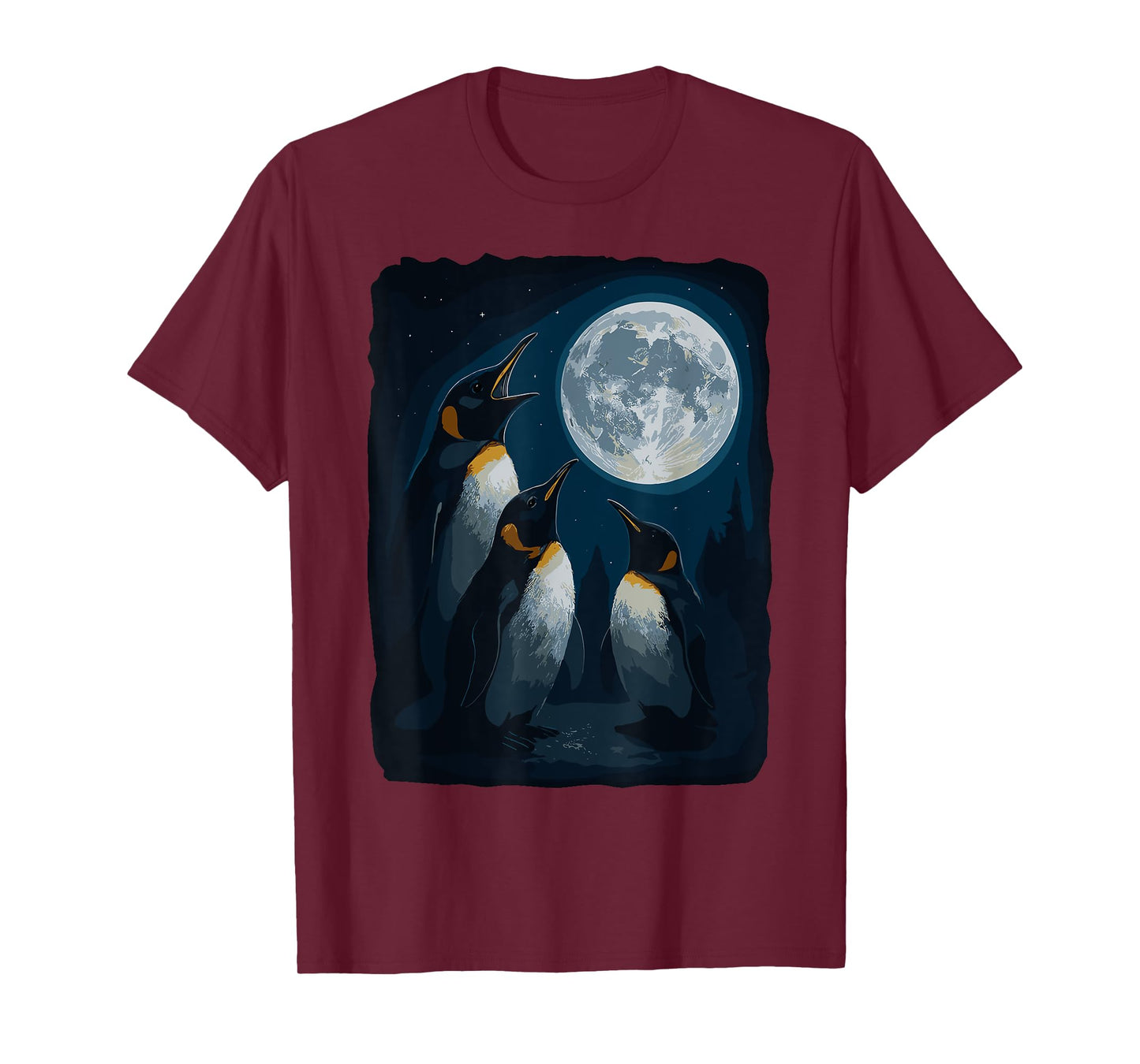 Penguin Howling At The Moon Wildlife Penguins Lovers T-Shirt