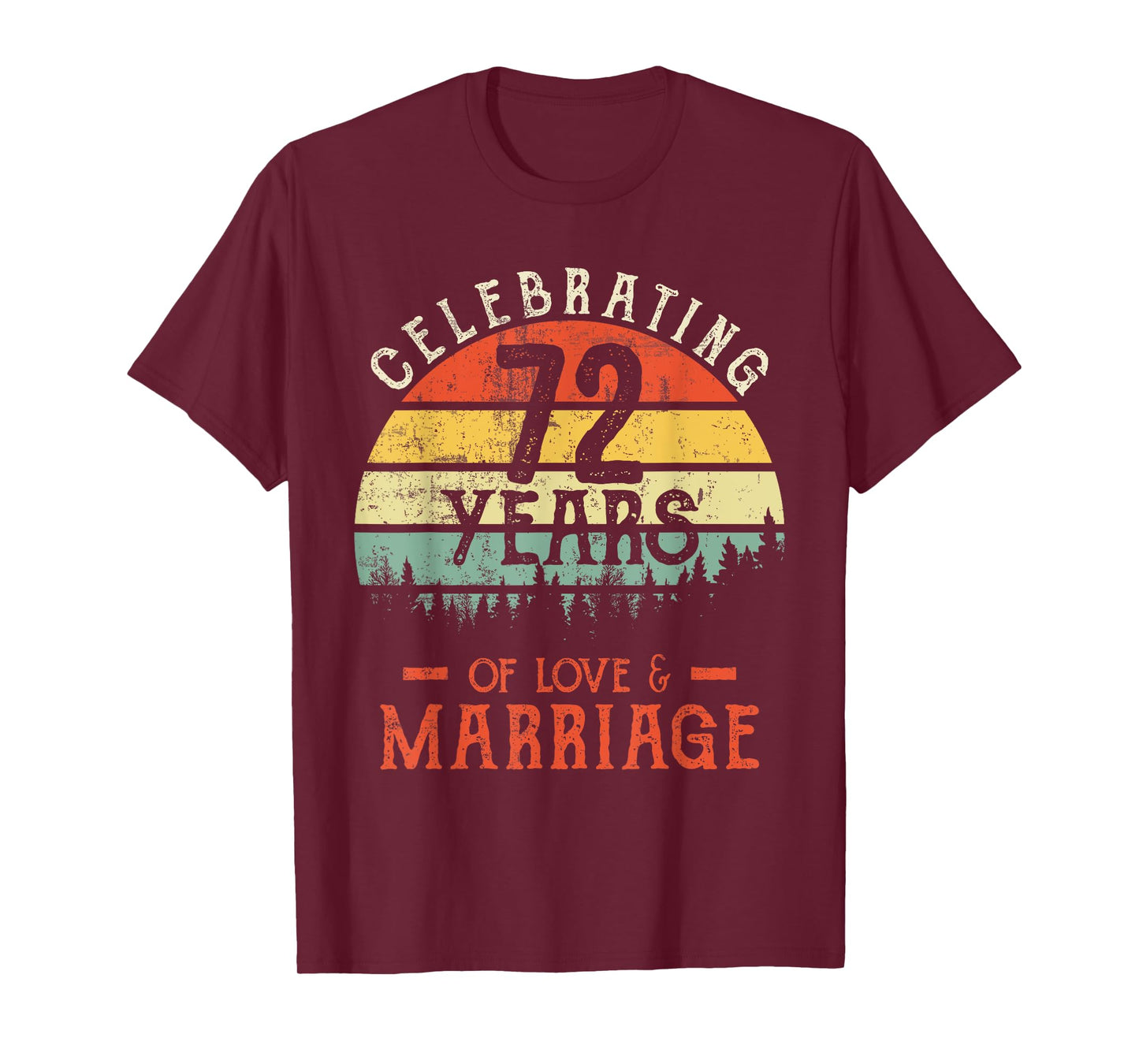celebrating 72 years of love wedding Anniversary Squad party T-Shirt