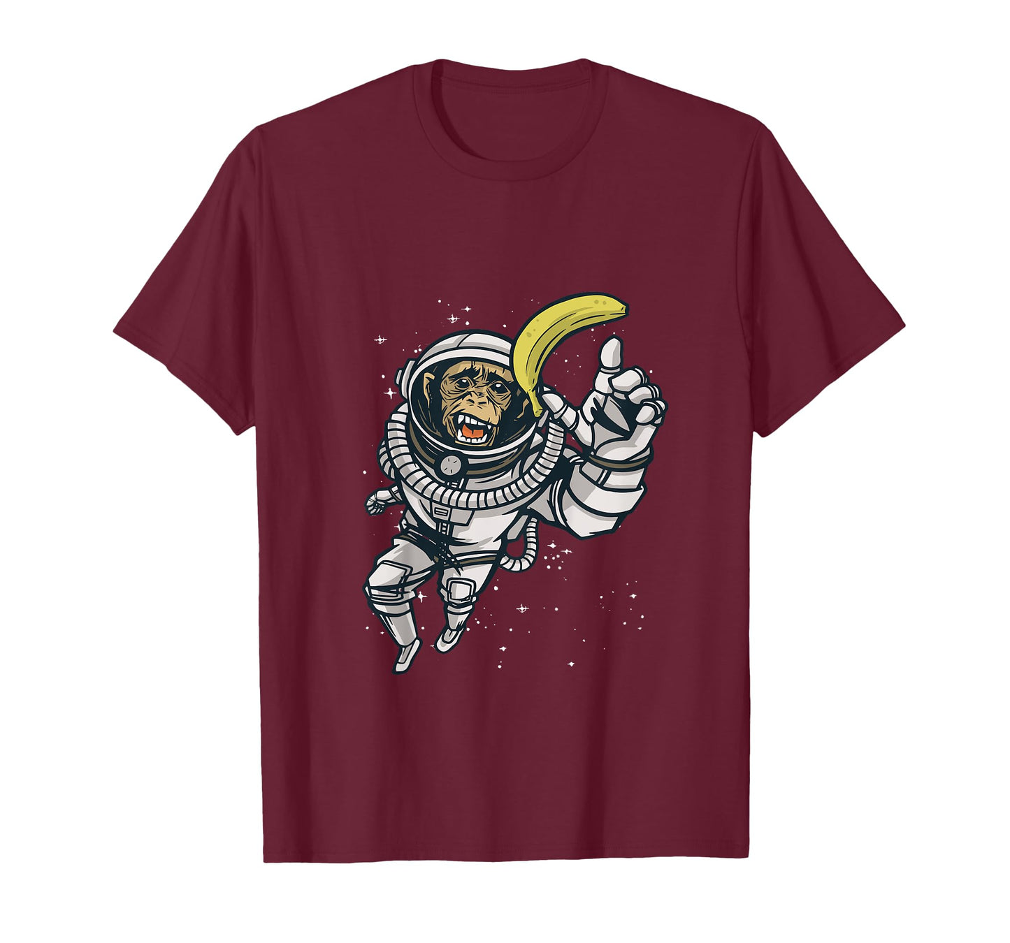 Kids Chimp Astronaut in Space Funny Chimpanzee Animal Graphic T-Shirt