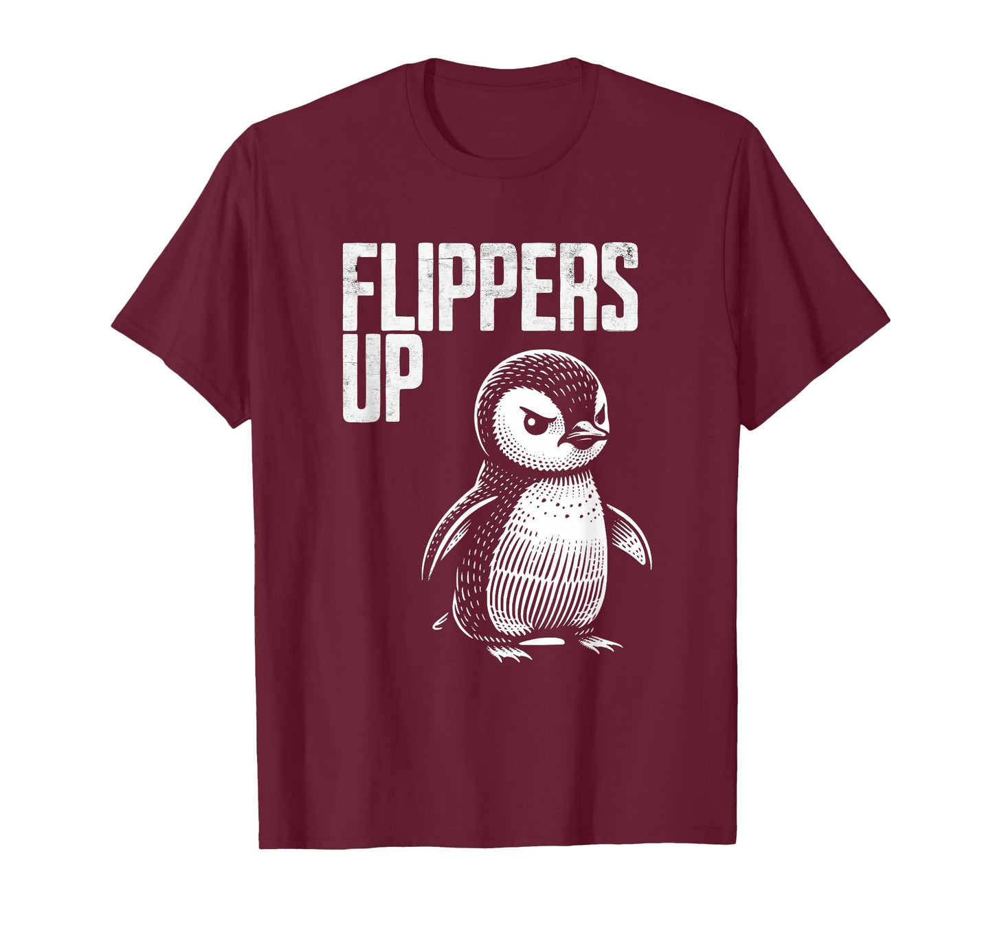 Flippers Up Penguin Resistance Subtle Political Protest T-Shirt