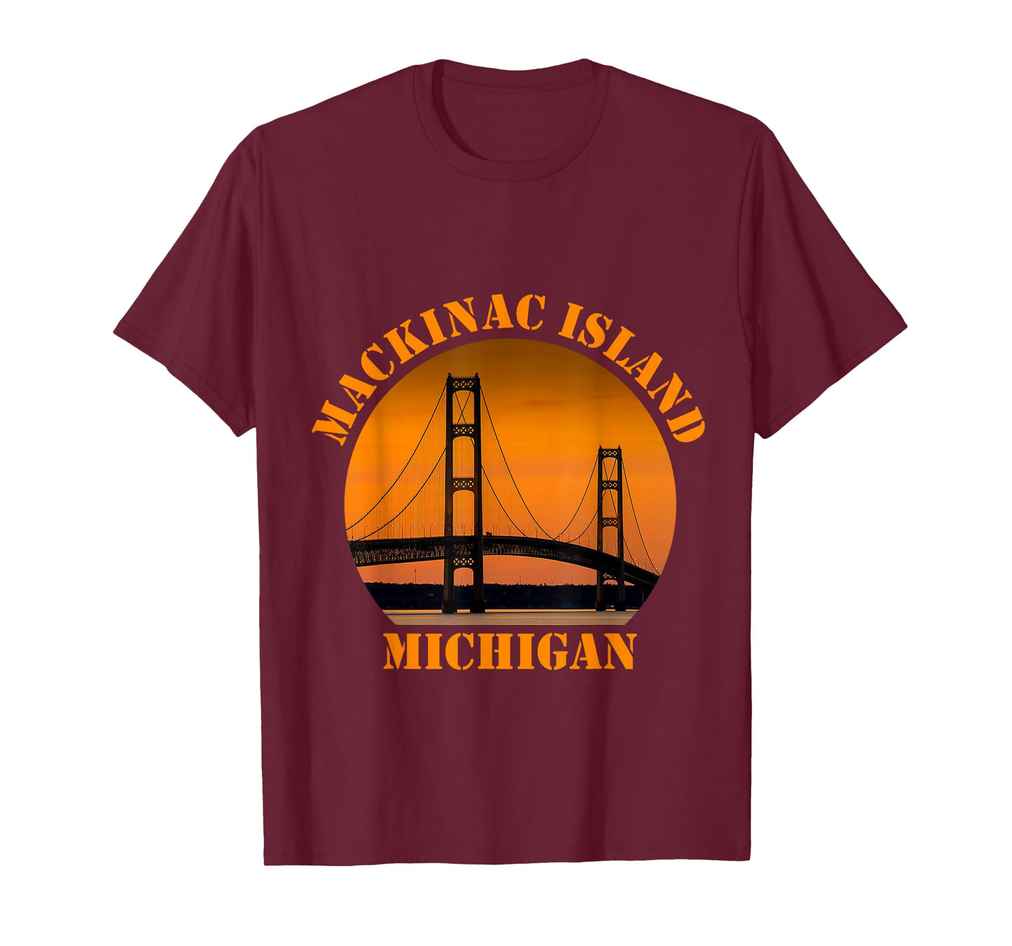 Mackinac Island Bridge Michigan Great Lakes Huron Ferry Trip T-Shirt