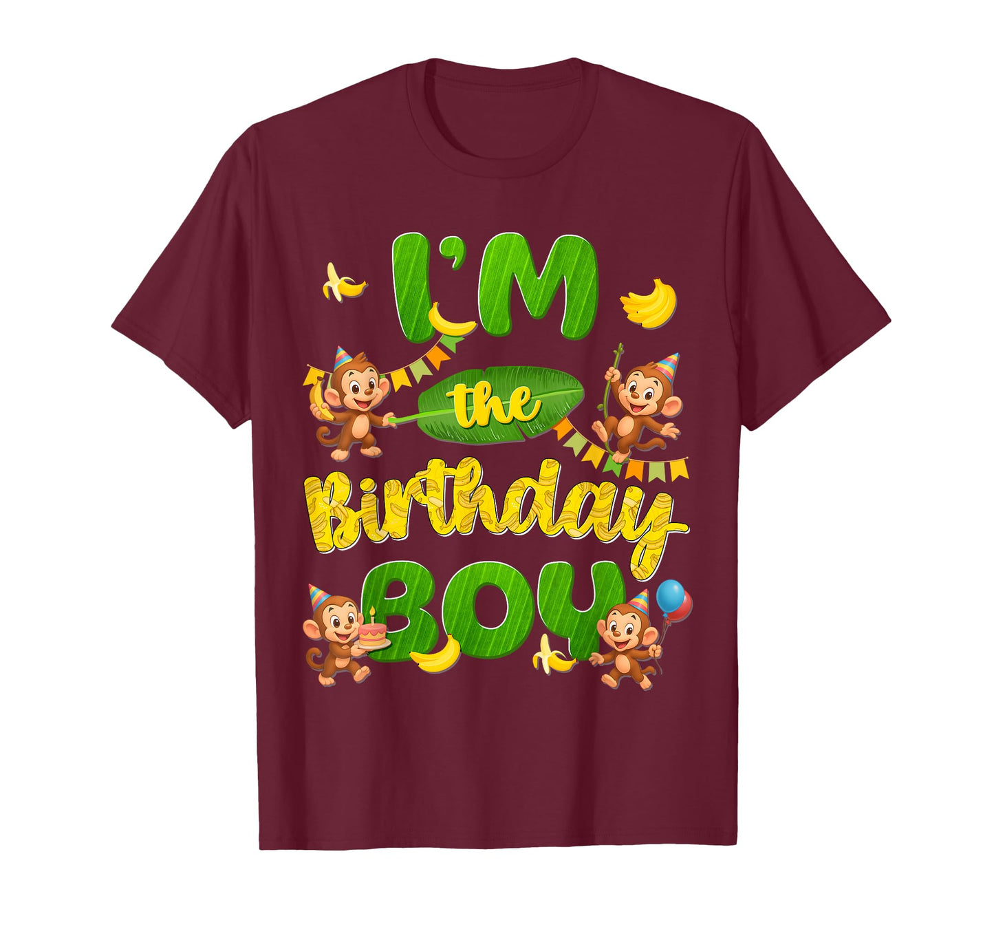 Im The Birthday Boy Monkey Group Family Matching Party T-Shirt