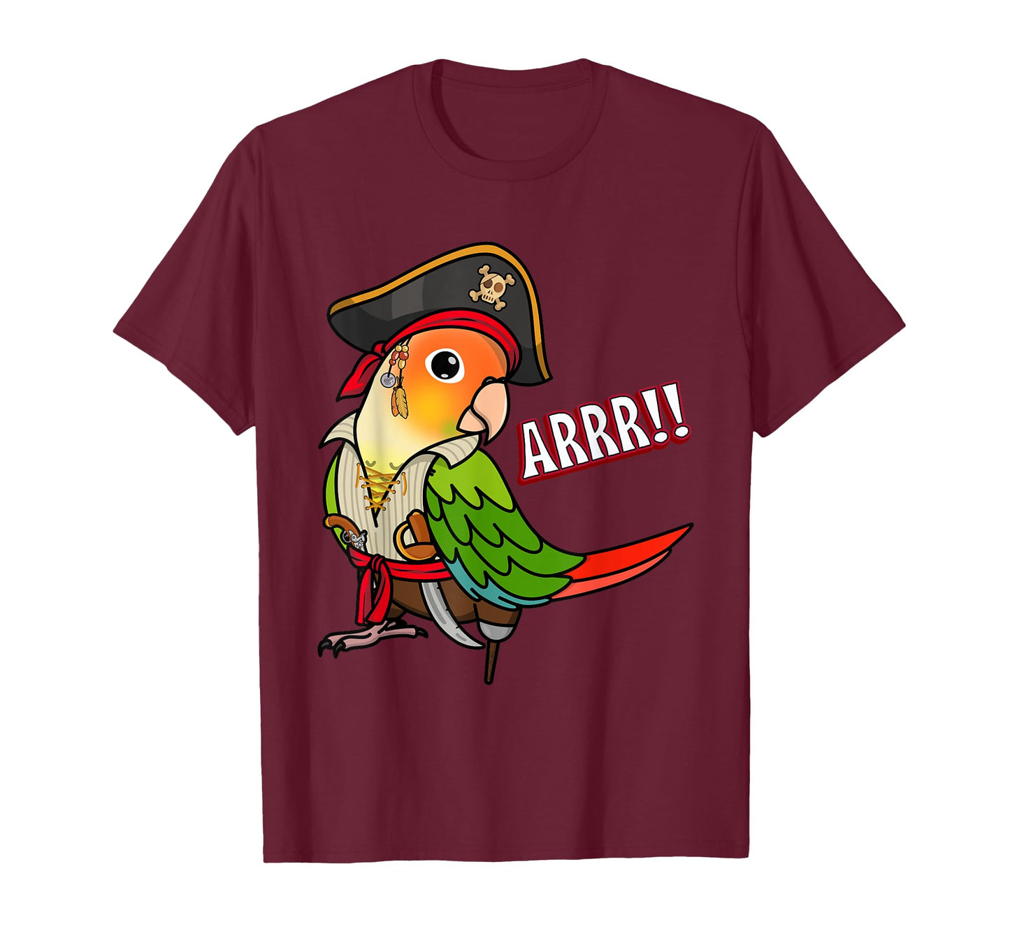 Pirate Parrot I Green Cheek Pineapple Conure T-Shirt