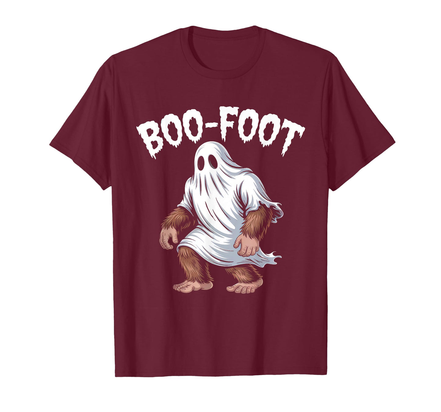 Boo Foot Funny Bigfoot Ghost Halloween Pun T-Shirt