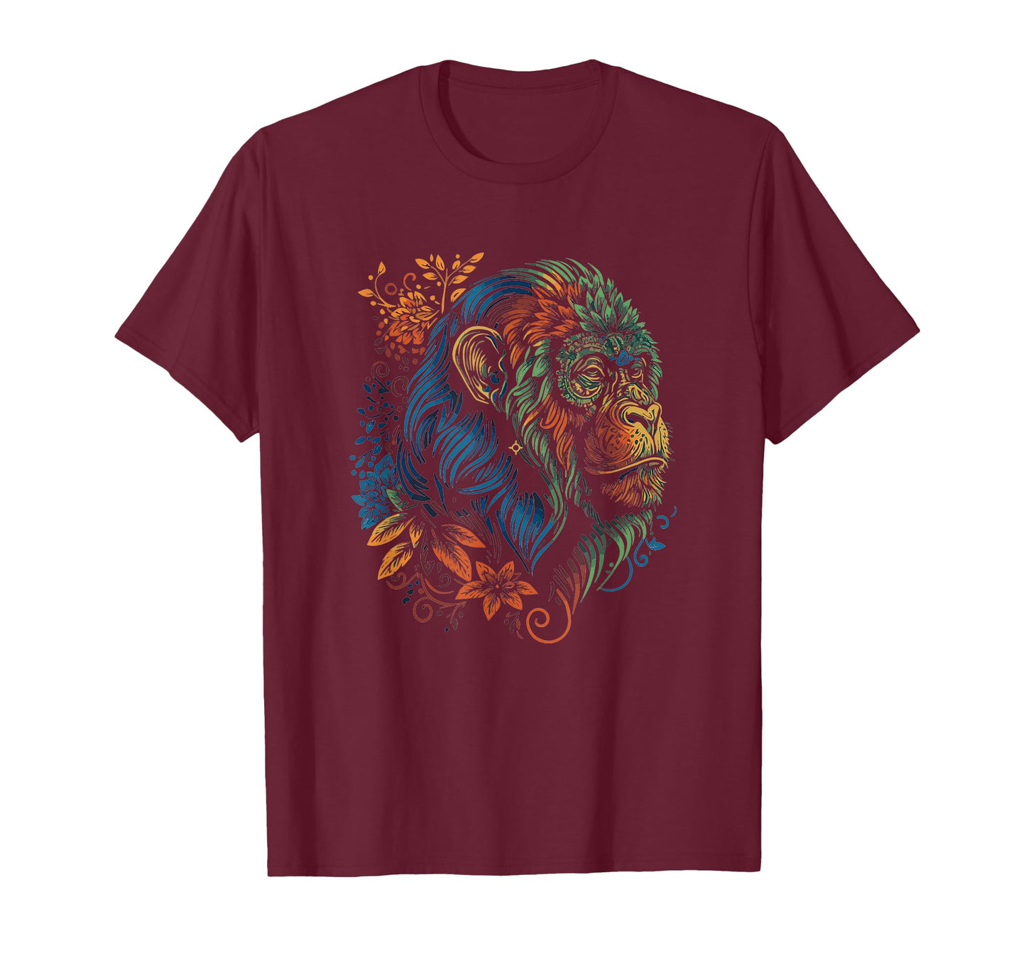 Artistic Abstract Howler Monkey Art Ape Lover Monkey T-Shirt