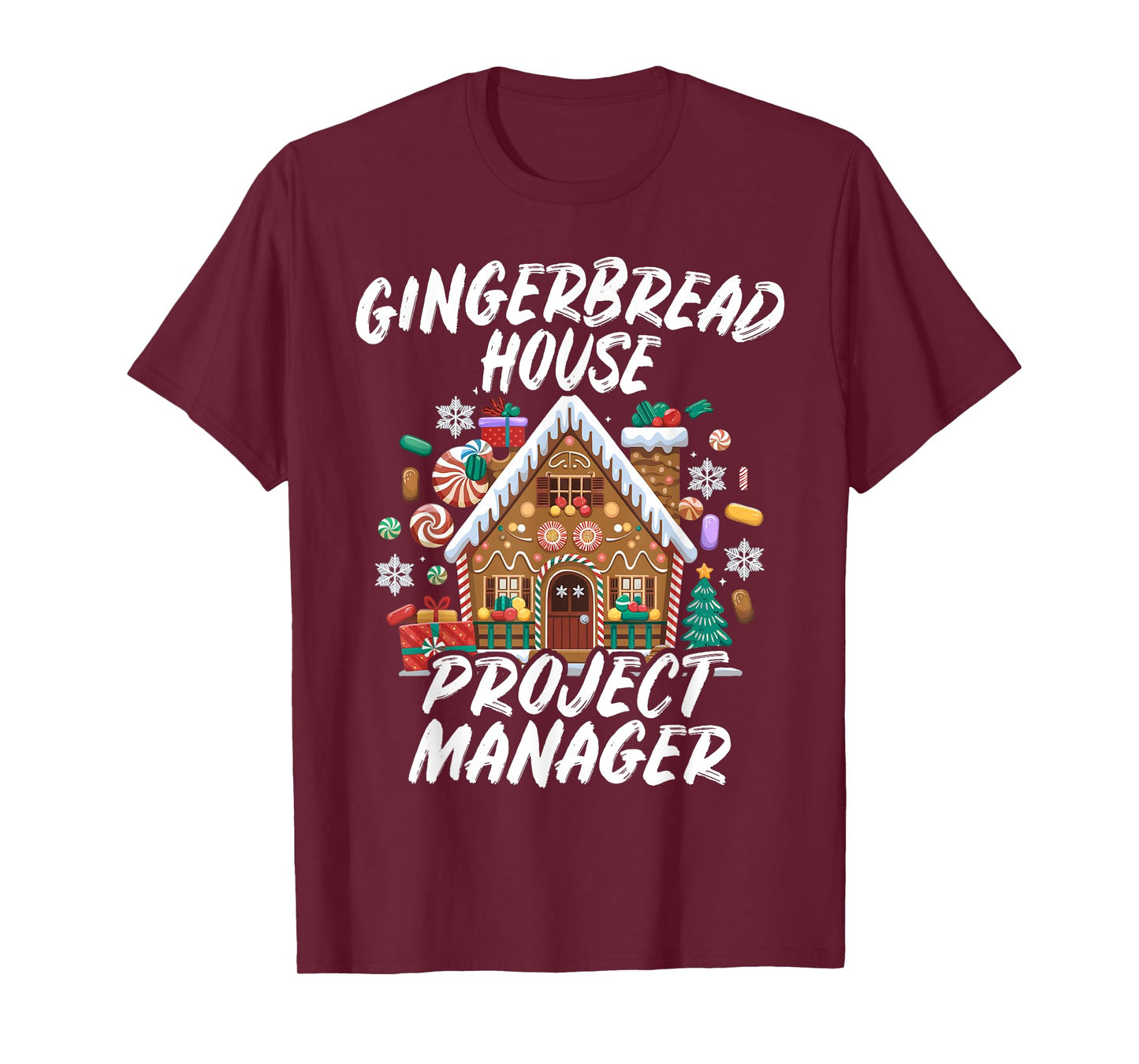 Fun Gingerbread House Christmas: Mens & Womens Graphic T-Shirt