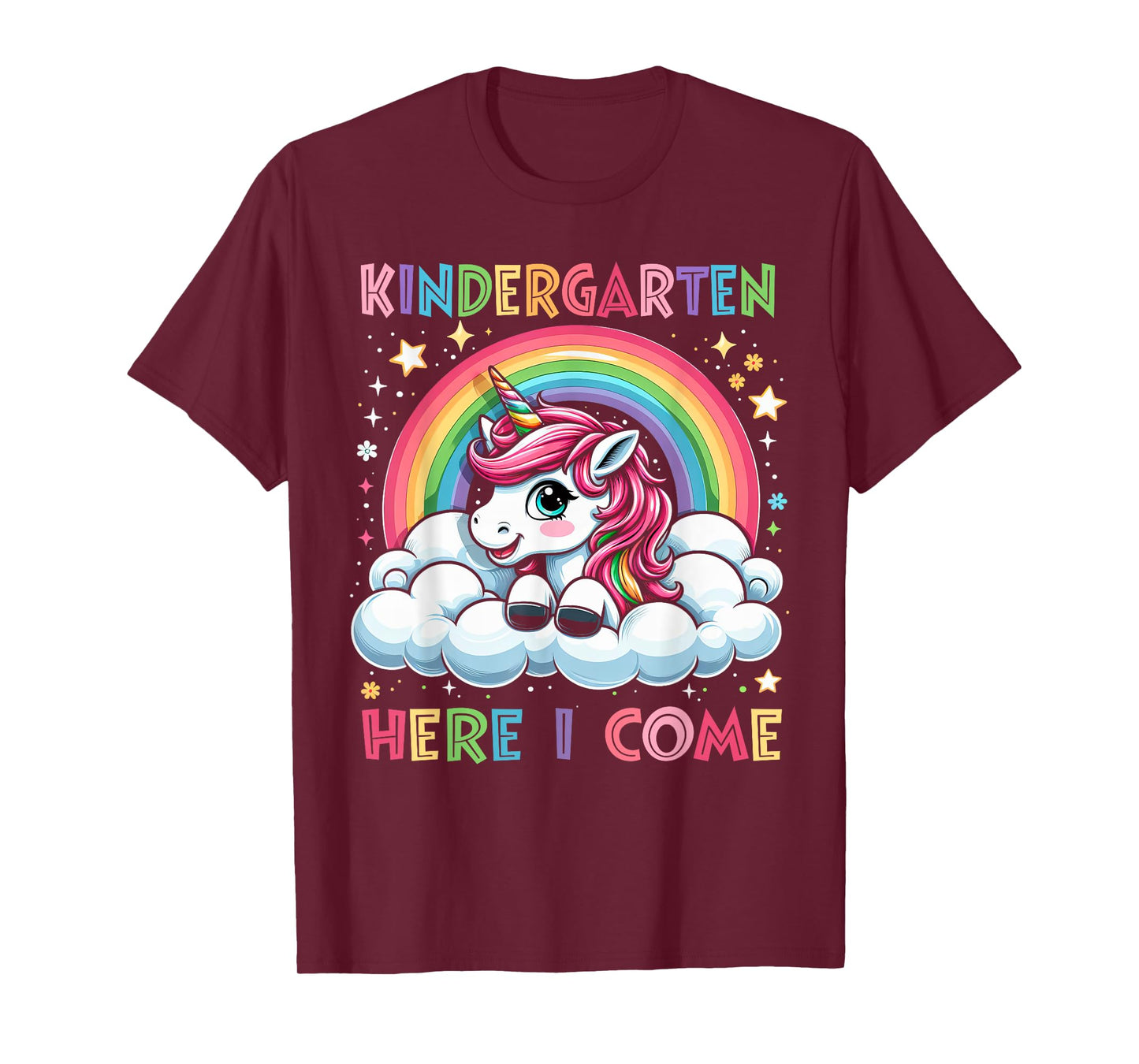 First Day Of Kindergarten Shirt Girls Unicorn Back To School T-Shirt