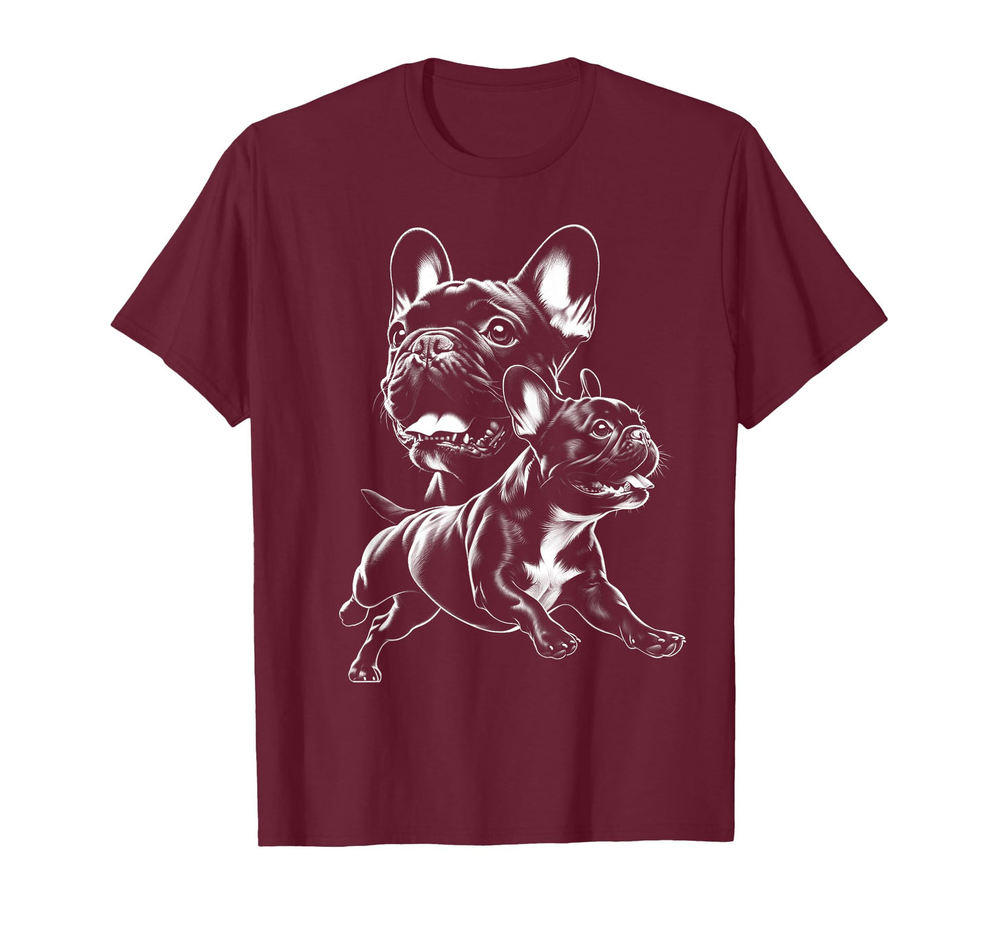 Cute French Bulldog in Cool Drawing Style T-Shirt