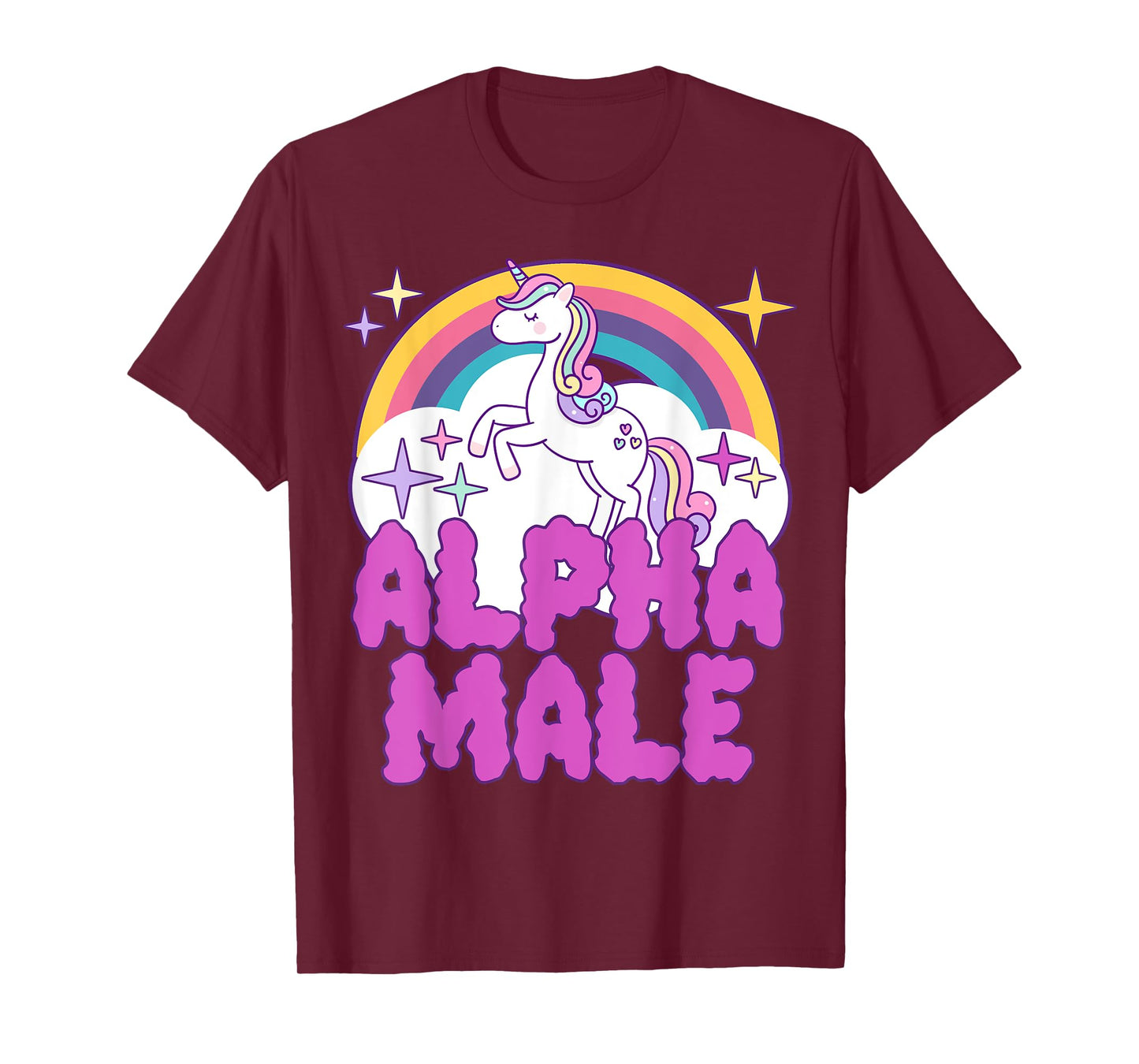 Ironic Alpha Male Unicorn Rainbow Funny Meme T-Shirt