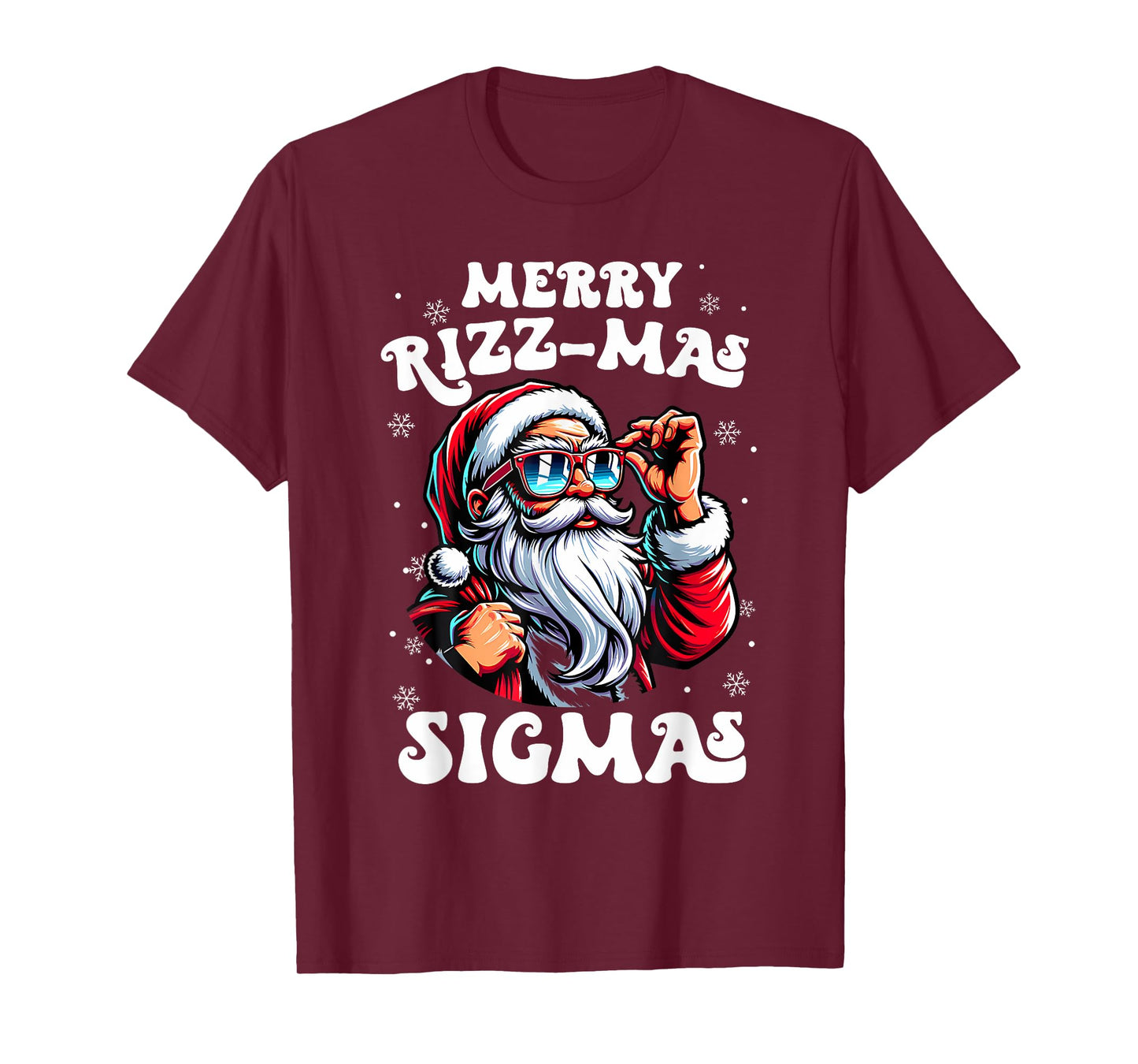 Merry Rizz Mas Sigmas Funny Gen Alpha X-Mas Santa Christmas T-Shirt