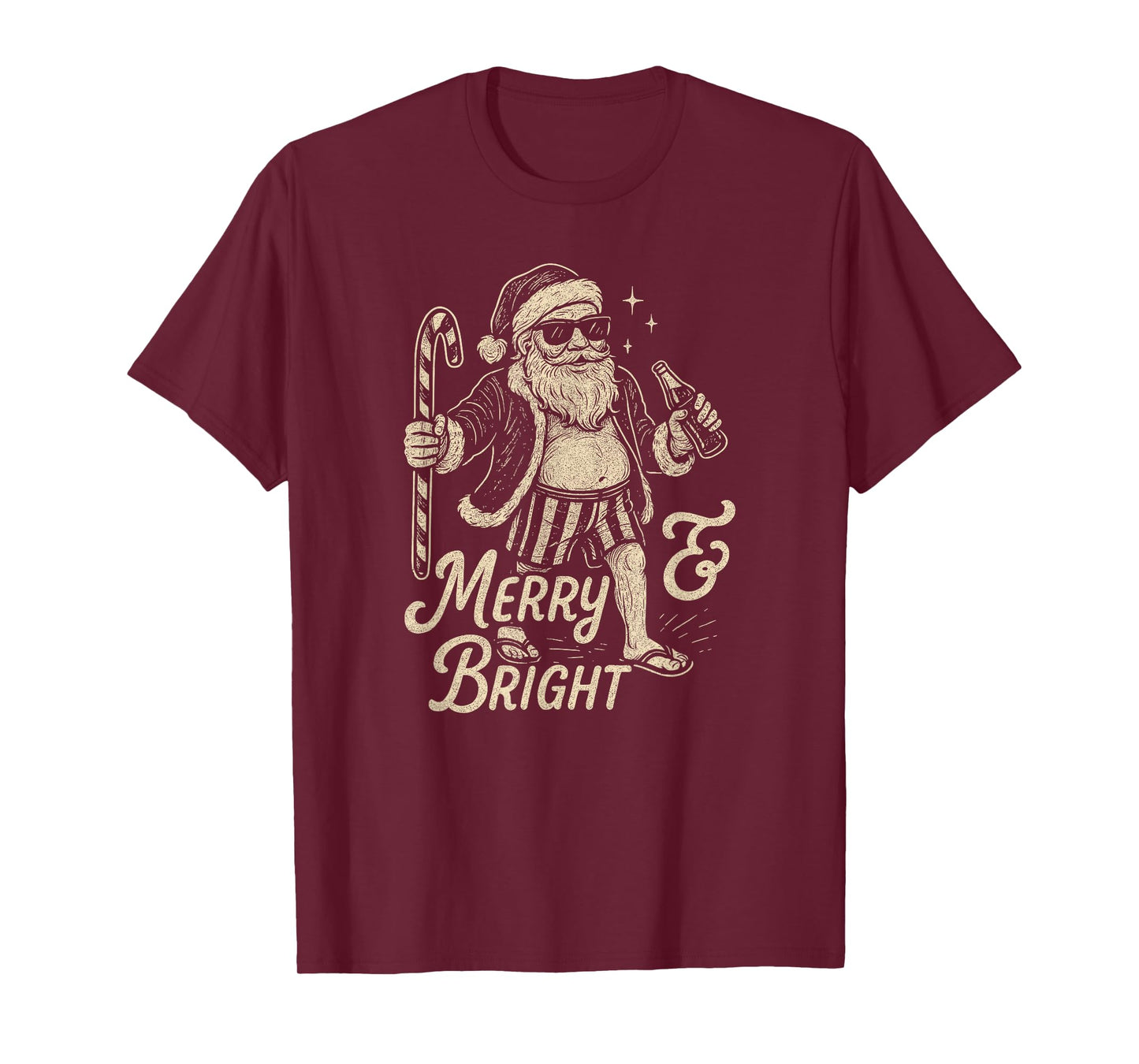 Cool Vintage Santa Clause Party Design T-Shirt