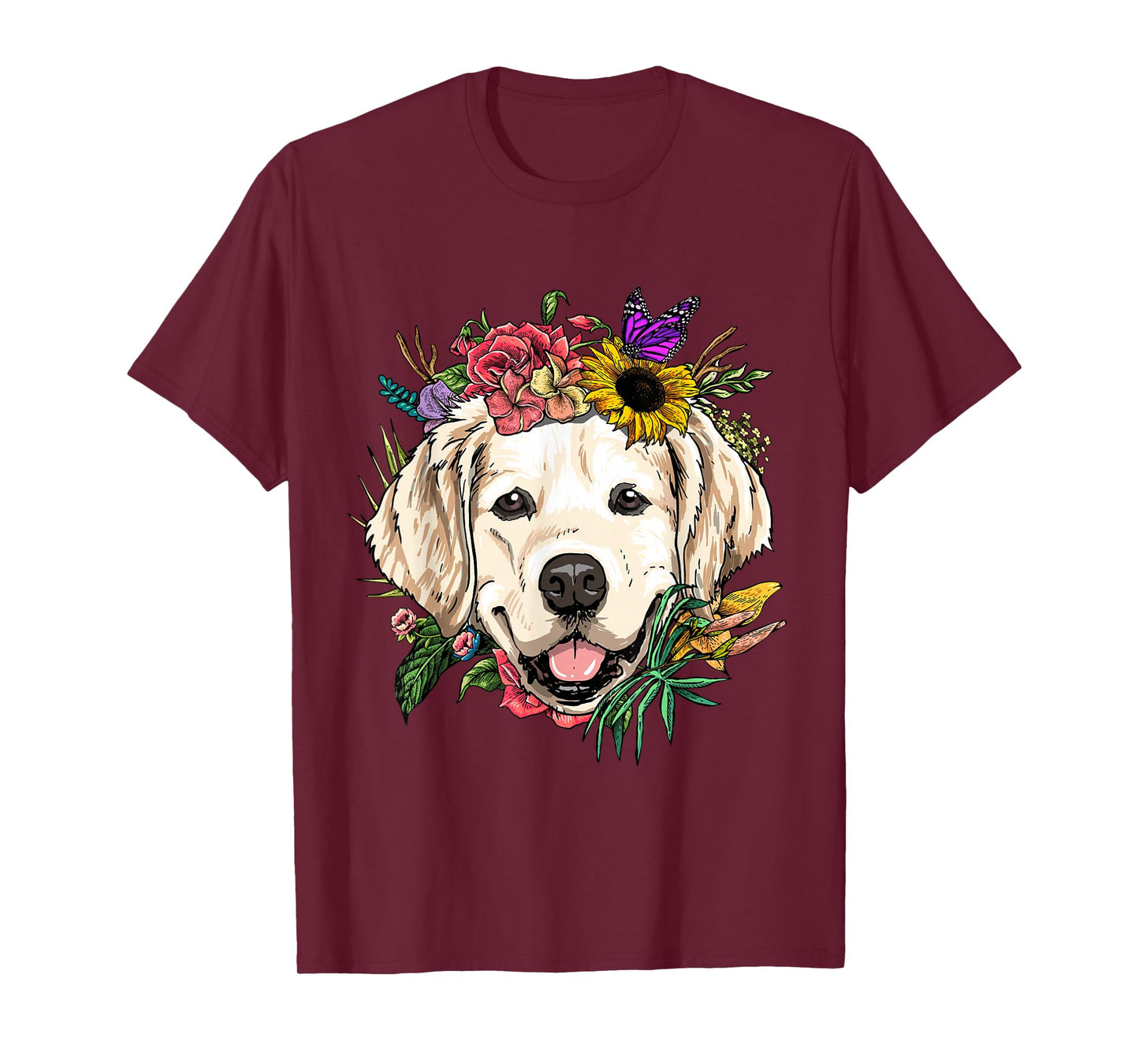 Golden Retriever Tee Shirt Dog Face Golden Retriever Lover T-Shirt
