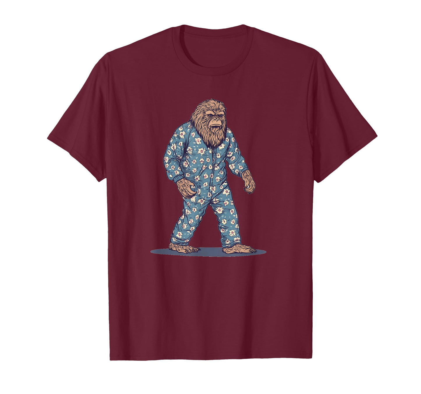 Funny Sleepy Bigfoot in Sleepwear Costume for Boys and Girls T-Shirt