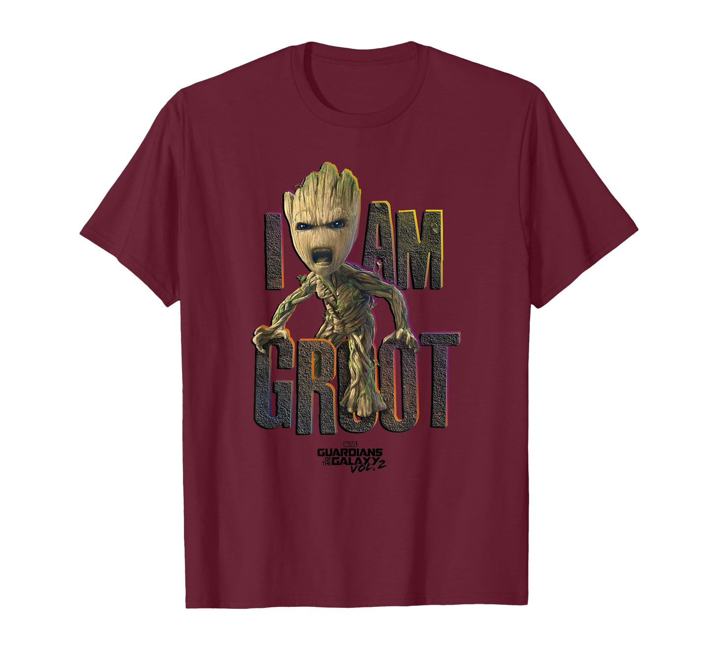 Marvel Guardians Vol.2 I AM GROOT Cute Angry T-Shirt C2 T-Shirt