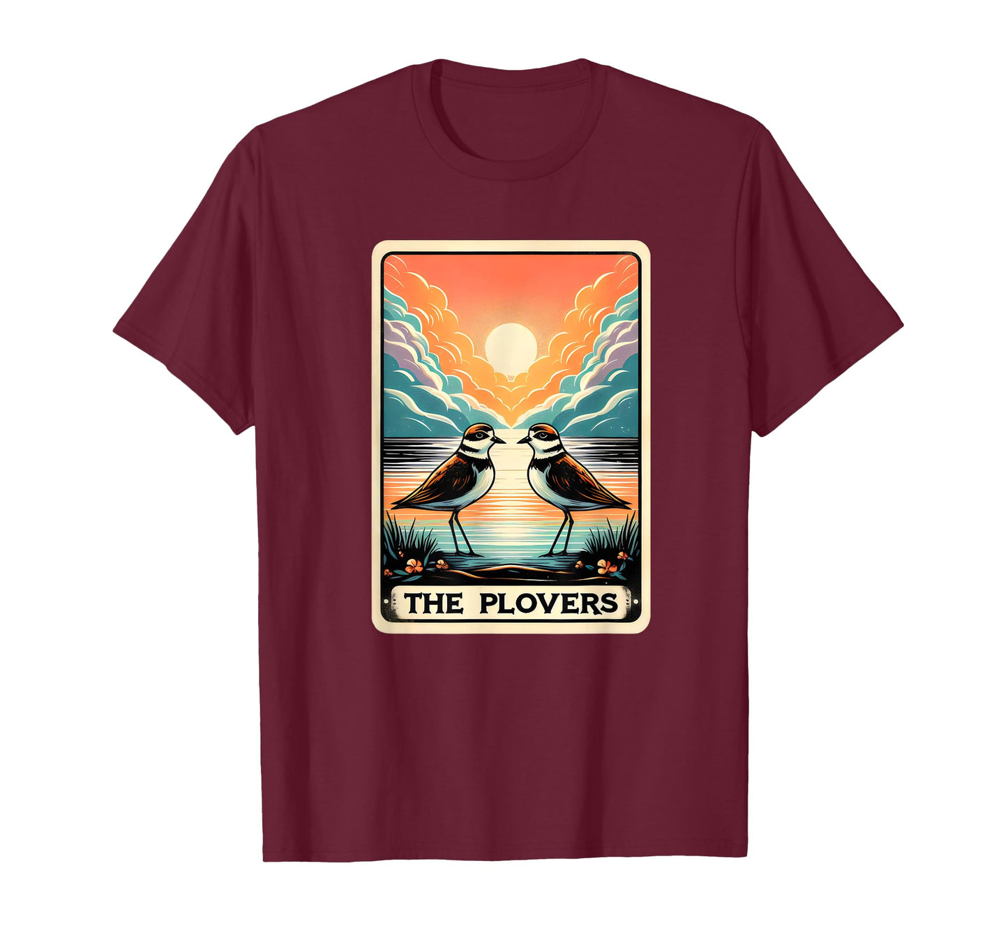 The Piping Plovers Bird Watcher Lovers Funny Tarot Card Pun T-Shirt