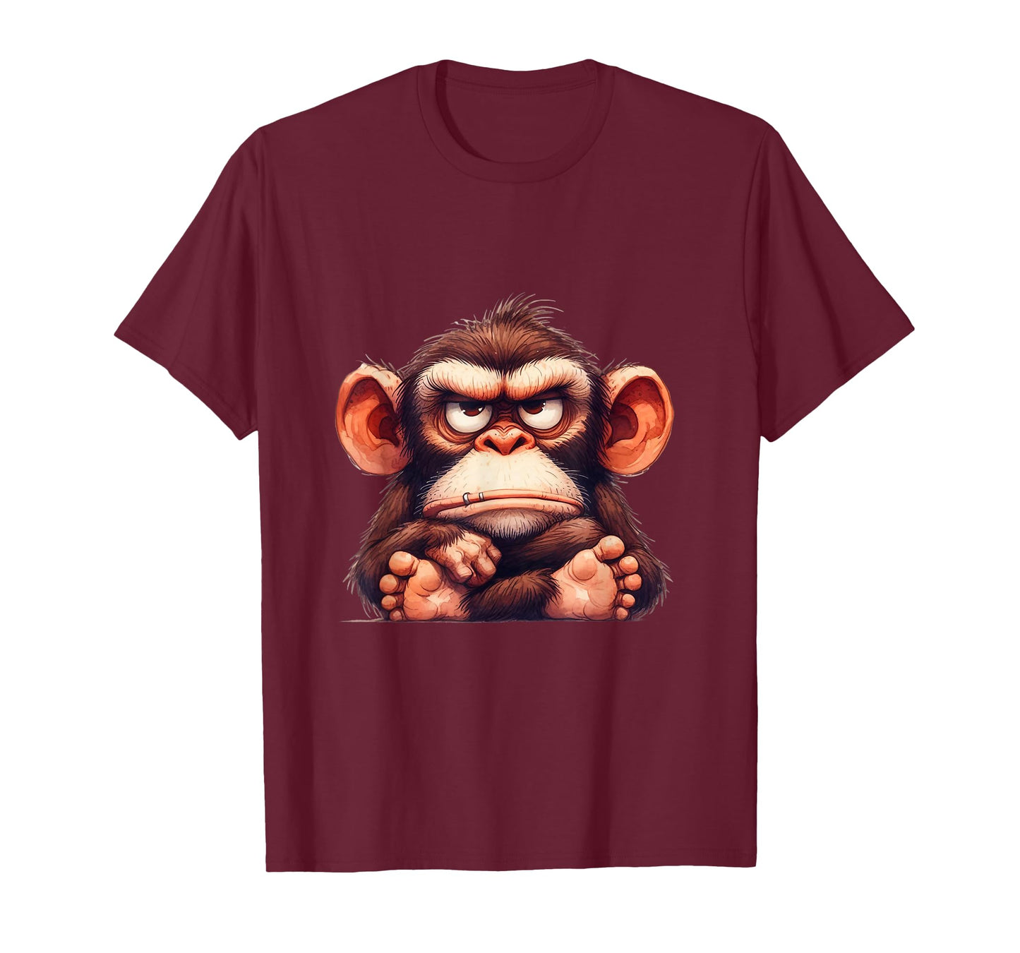 funny animals grumpy ape monkey T-Shirt