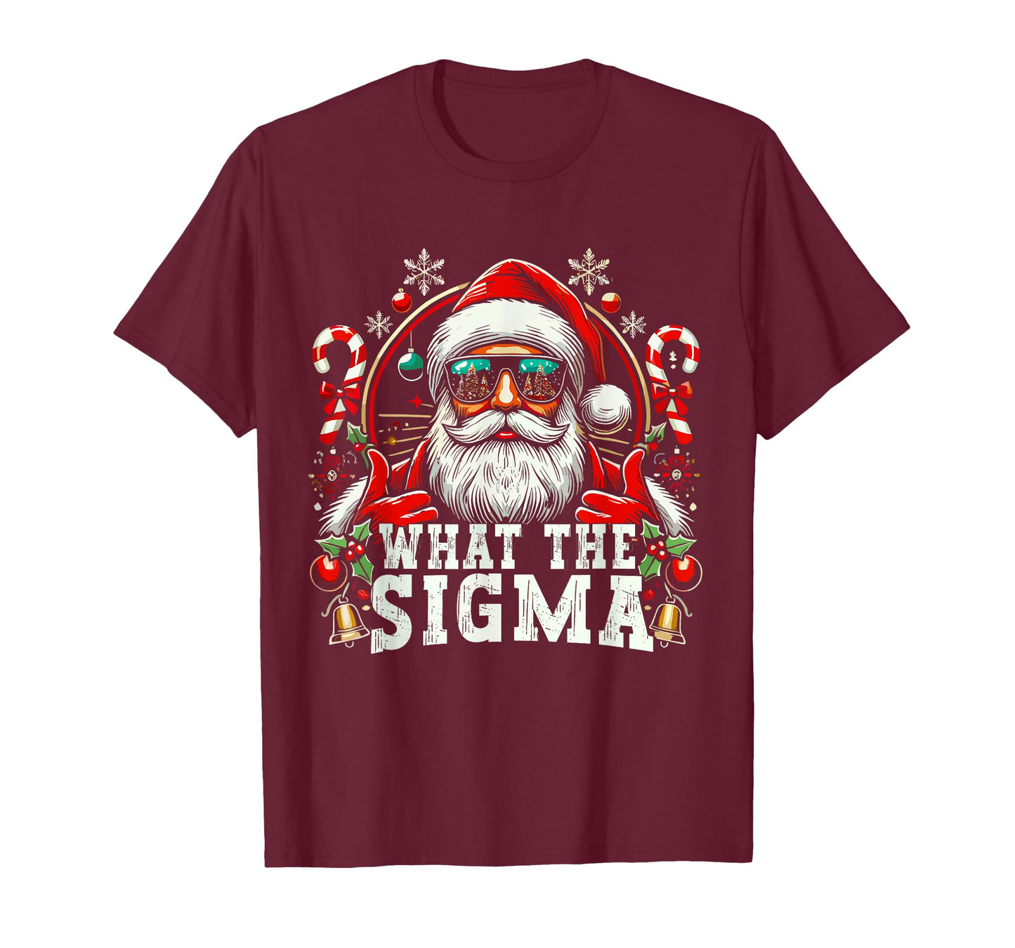 What The Sigma Santa Funny Christmas Meme Xmas Rizz T-Shirt