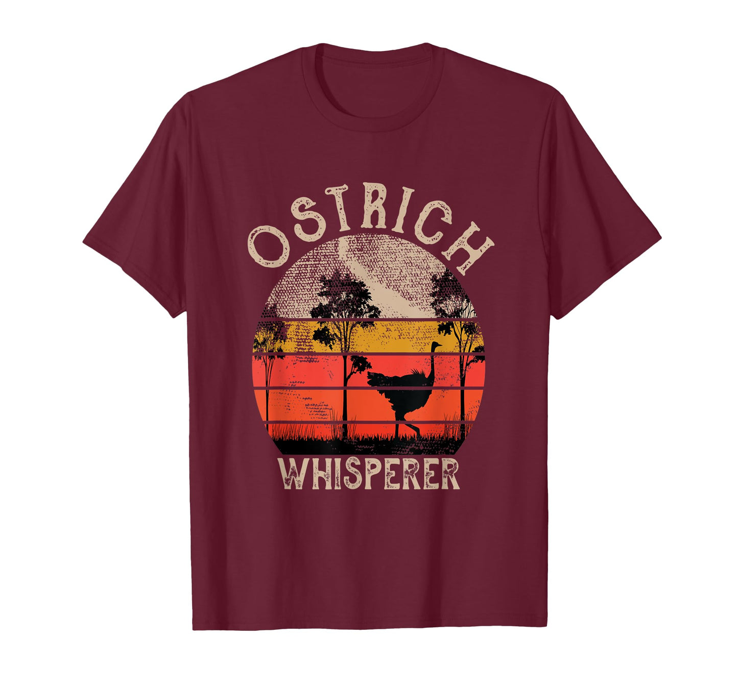 Retro Ostrich Whisperer Funny Ostrich Bird Animal Lover T-Shirt