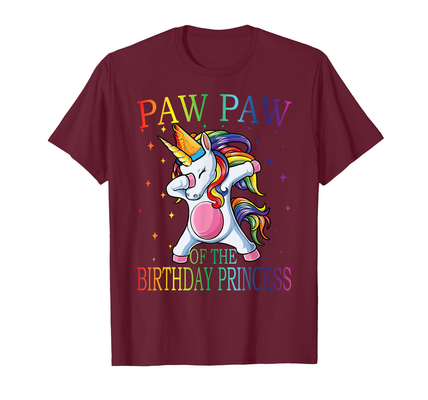 Paw Paw Of The Birthday Princess Unicorn T-Shirt