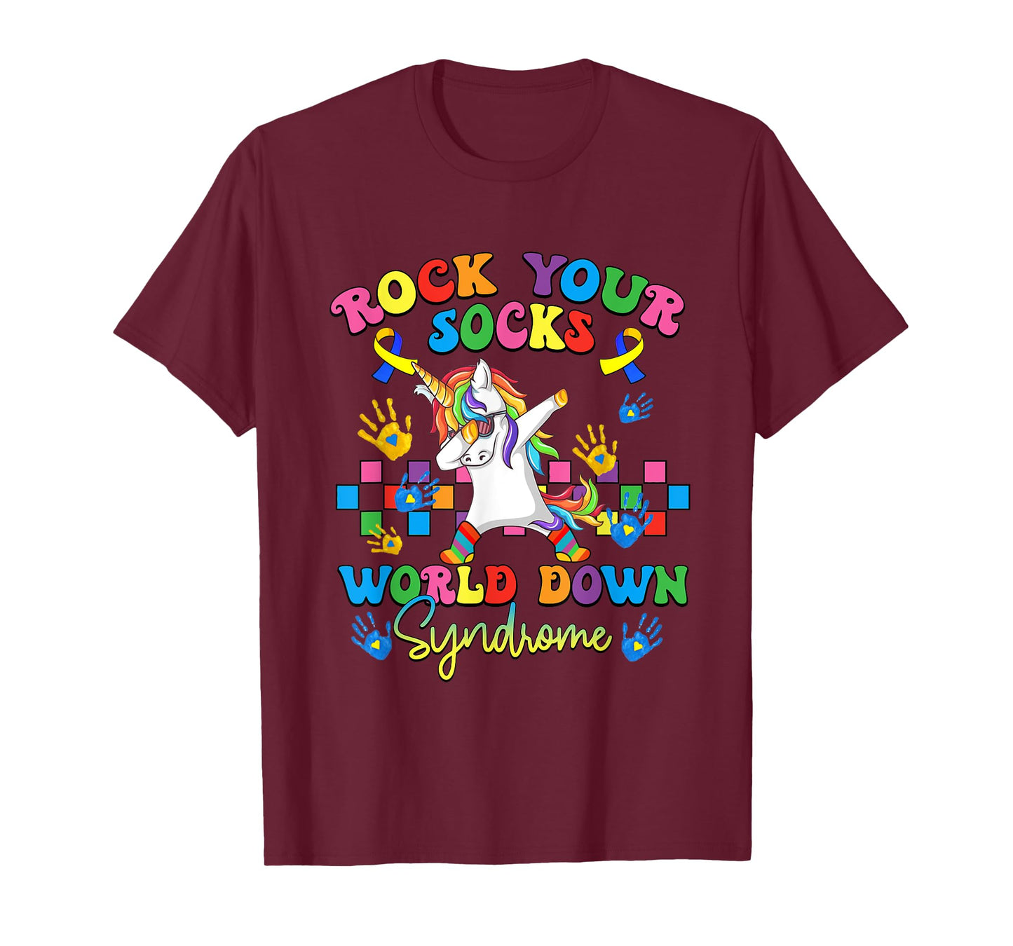 Unicorn Rock Your Socks World Down Syndrome Awareness T-Shirt