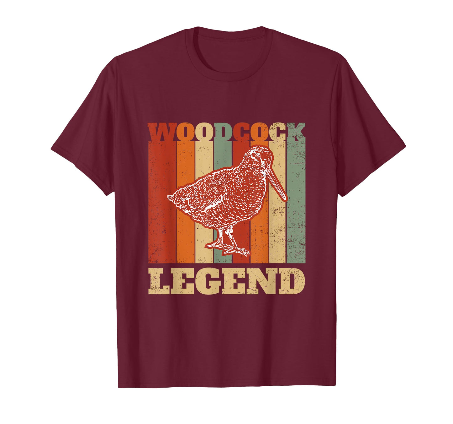 Woodcock Legend Vintage Retro Woodcock Bird Timberdoodle T-Shirt