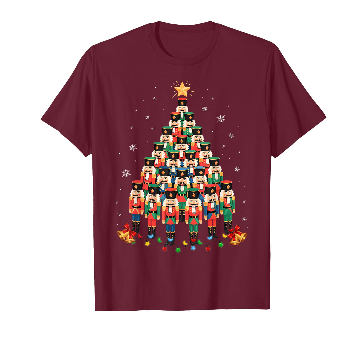 Funny Nutcracker Christmas Tree 2025 Xmas Men Women Kid T-Shirt