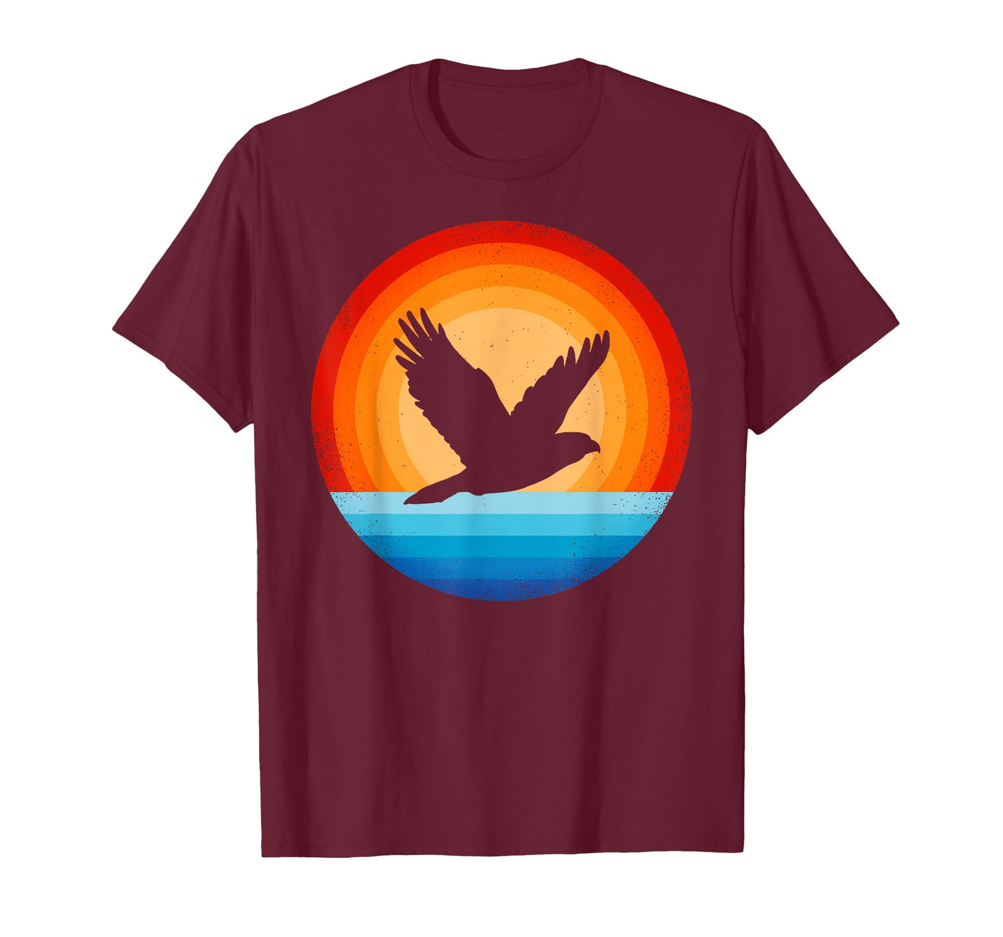 Hawk Retro Vintage 60s 70s Sunset Bird Lovers Men Women T-Shirt