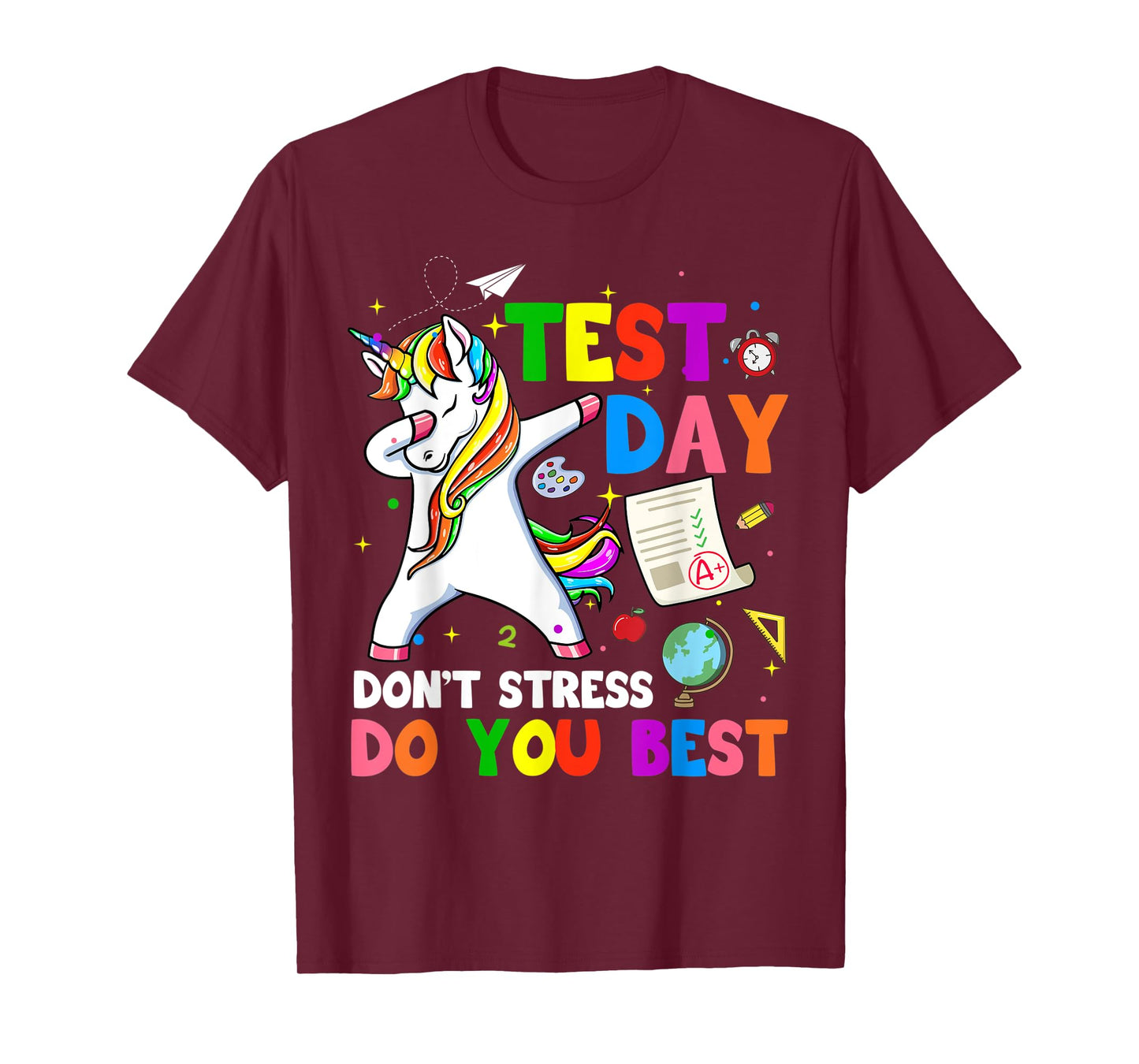 I'm Ready To Crush Test Day Unicorn Dabbing Testing Day T-Shirt