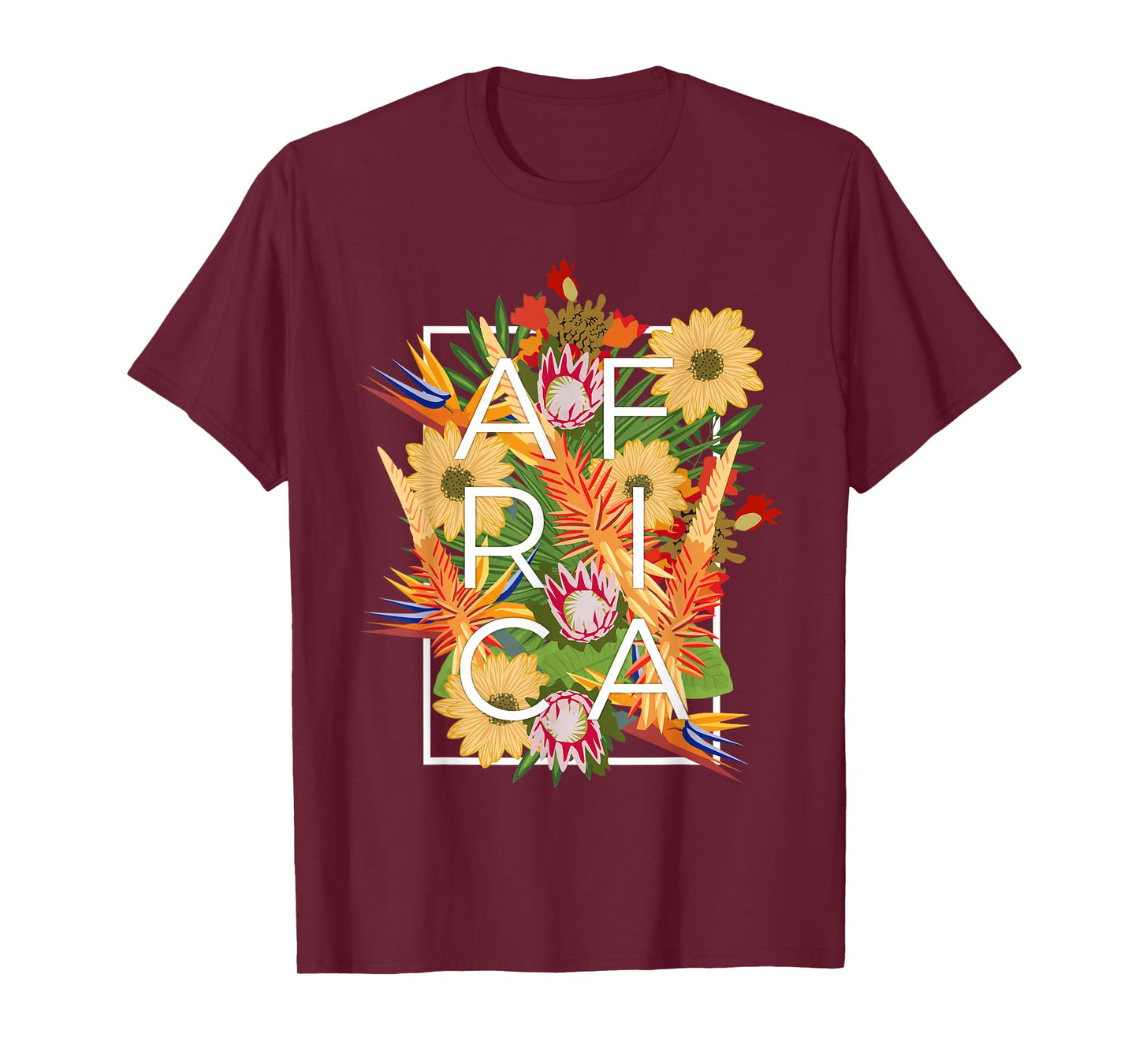 Flowers of Africa Word Art - African Pride T-Shirt