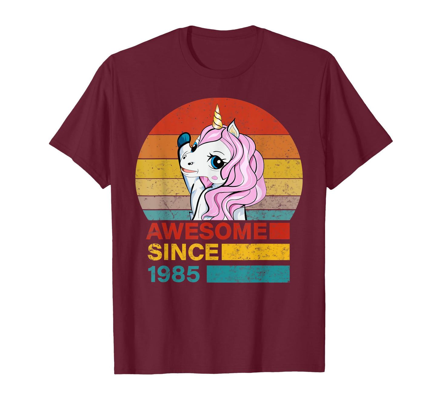 Unicorn Birthday Awesome Since 1985 36 year old birthday Gif T-Shirt