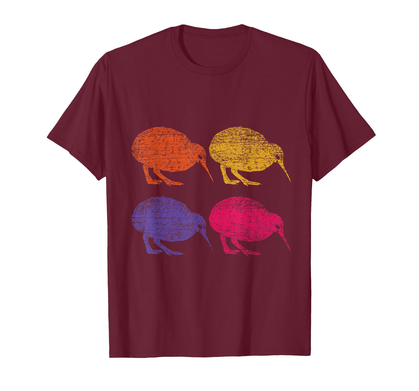 Cute Bird Retro Kiwi NZ New Zealand T-Shirt