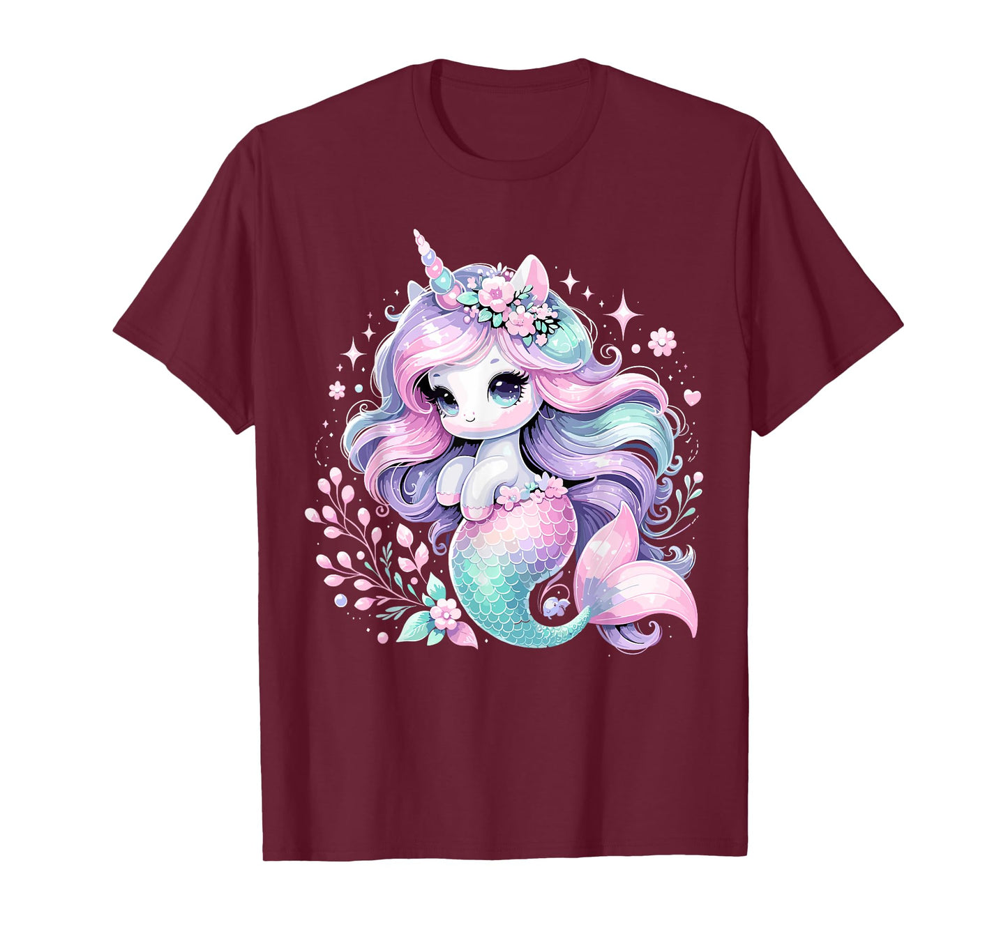 Unicorn Mermaid Girls Birthday Party Mermicorn T-Shirt