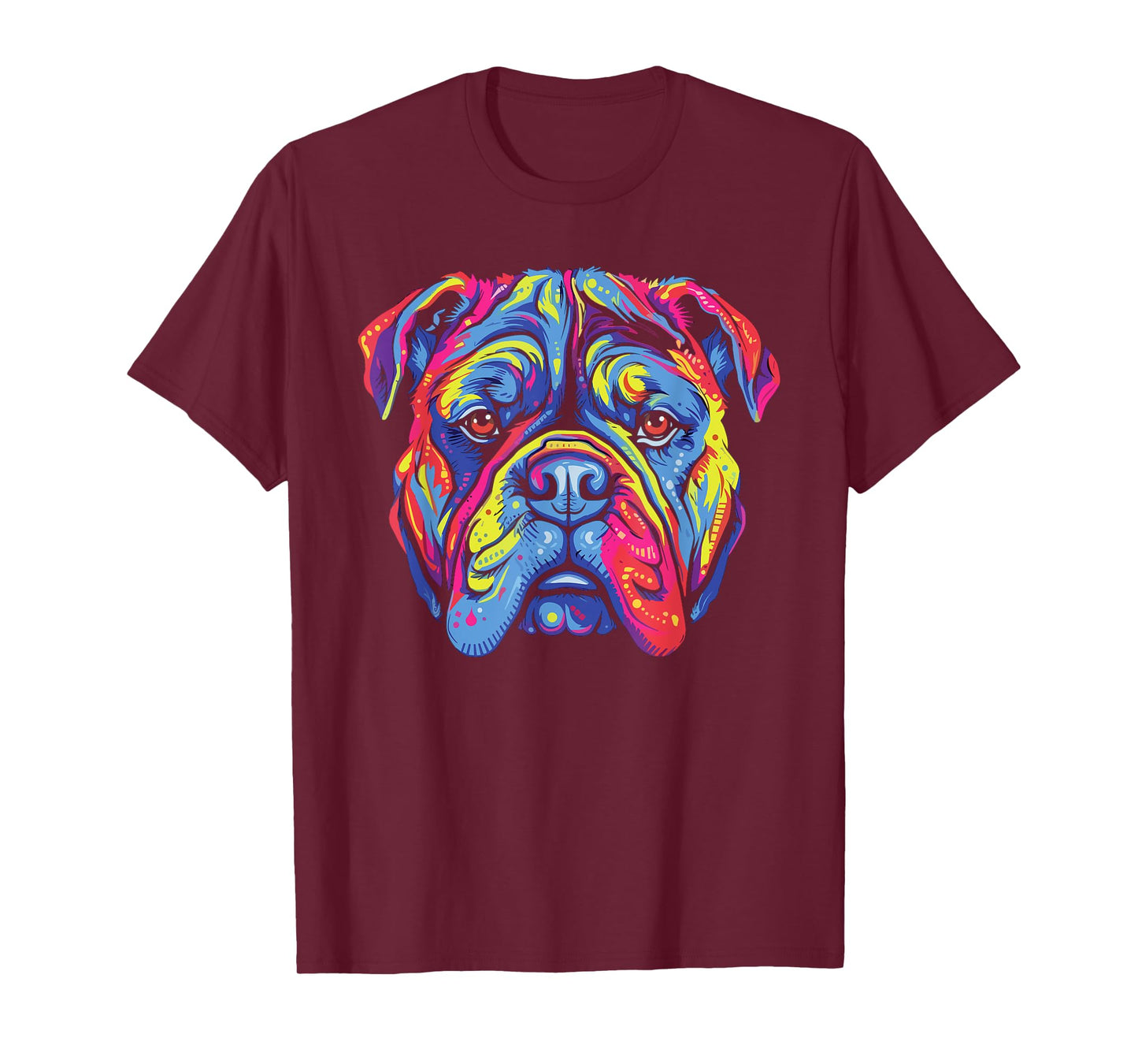 Watercolor Colorful Alapaha Blue Blood Bulldog Dog T-Shirt