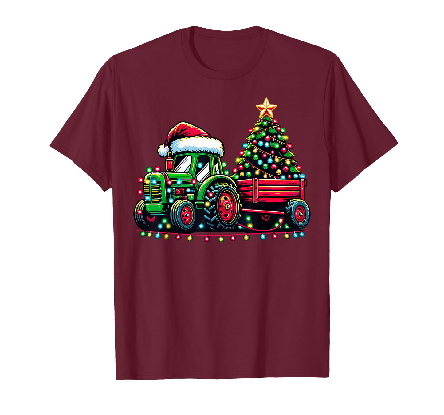Christmas Tractor Boys Santa Xmas Farm Truck T-Shirt