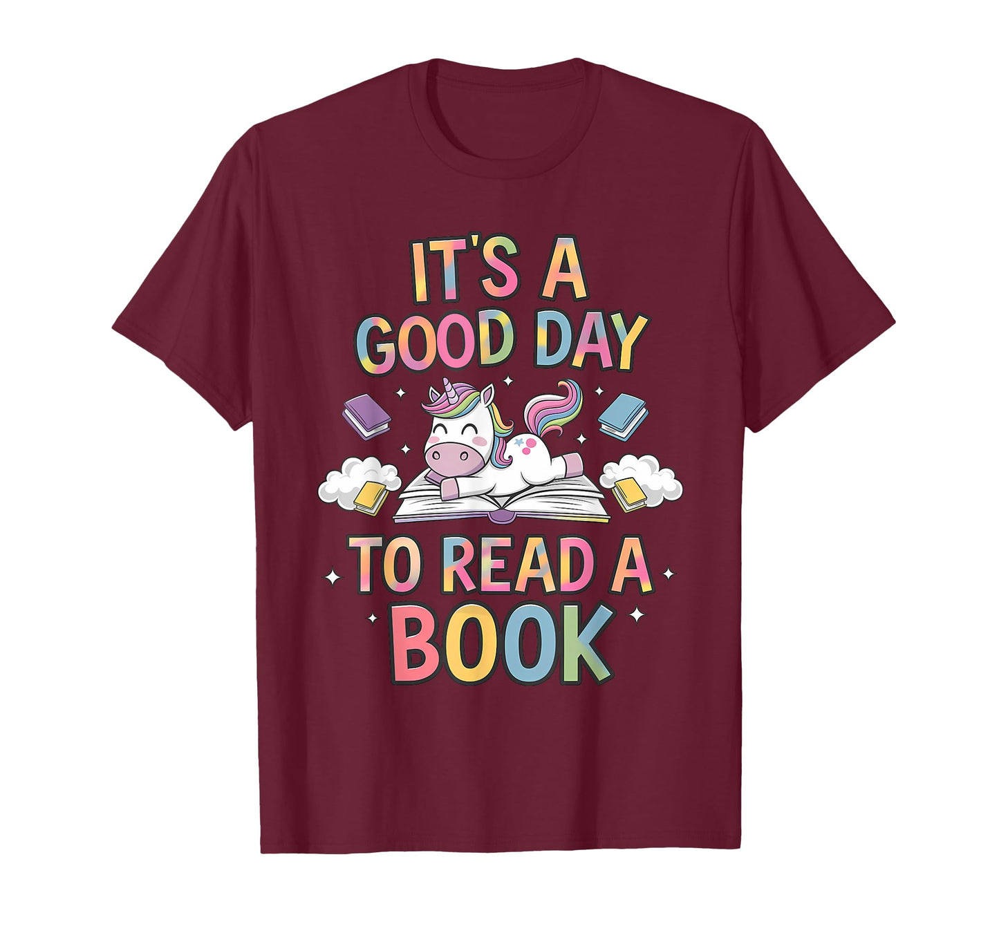 Unicorn It's A Good Day To Read A Book Books Lovers Kids T-Shirt