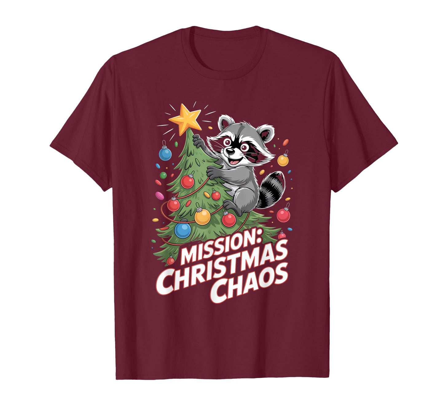 Funny Raccoon Christmas Trash Panda Xmas T-Shirt