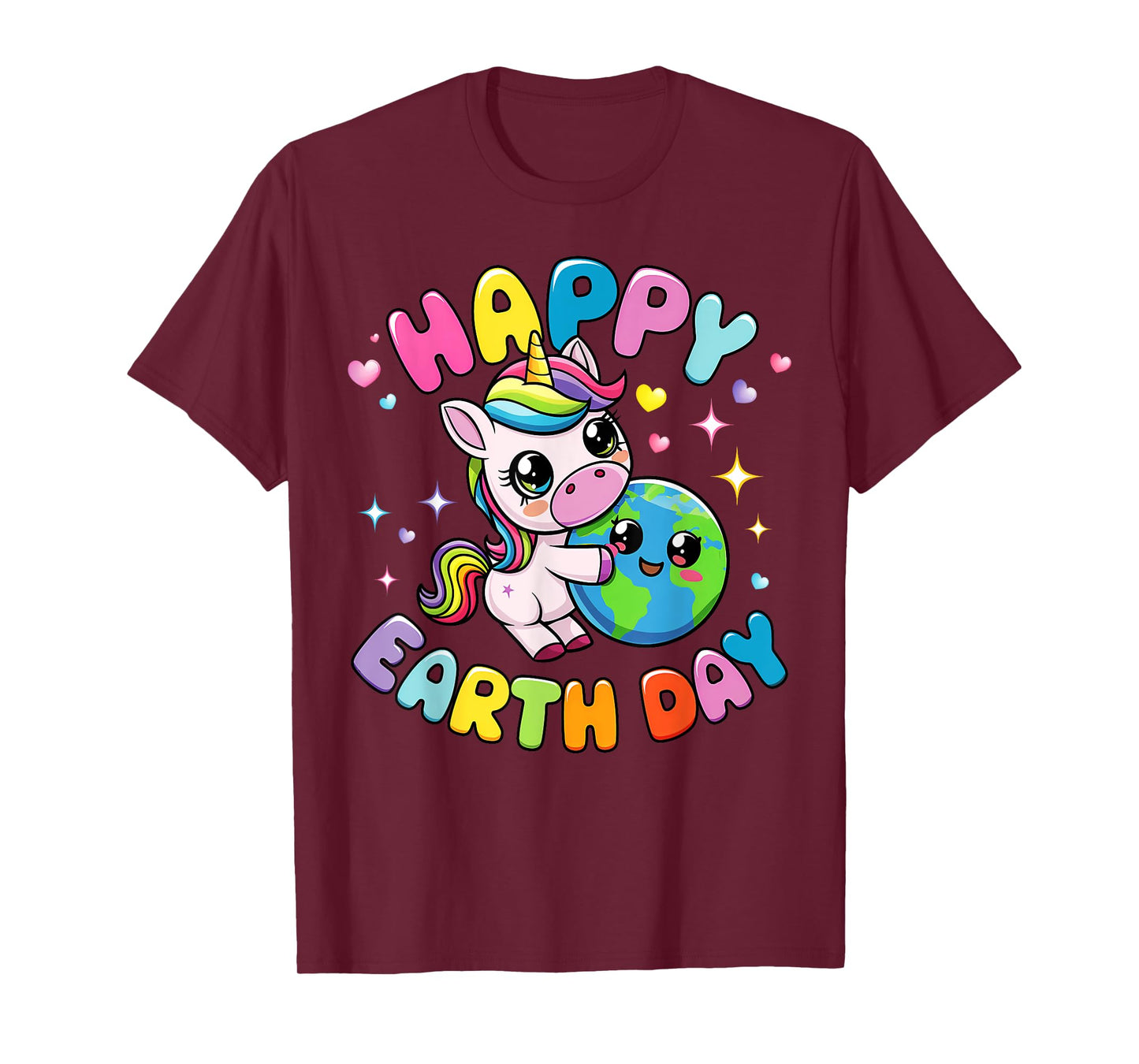 Happy Earth Day Unicorn Earth Day 2025 Kids Toddler Girl T-Shirt