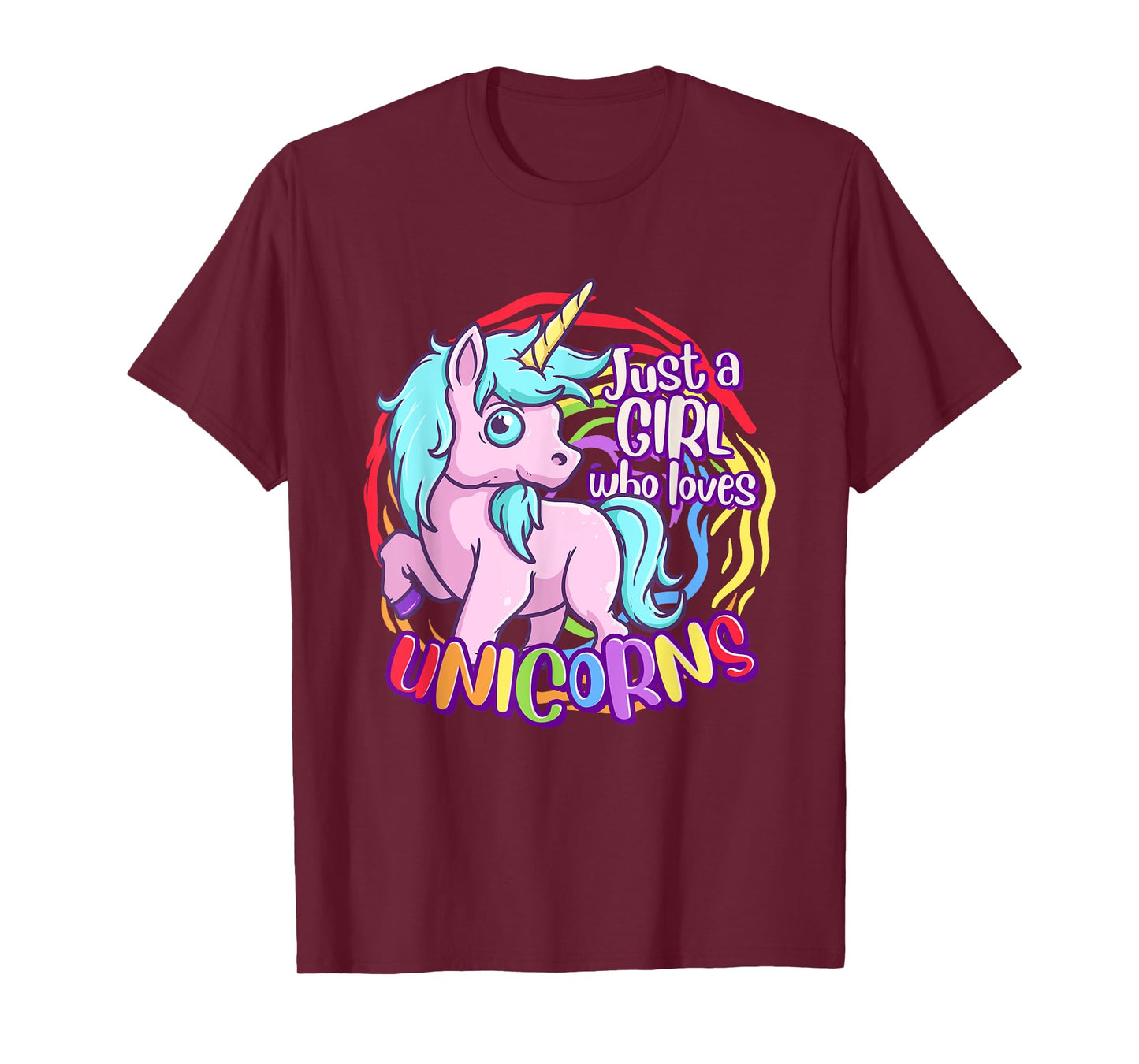 Cute Unicorn Just A Girl Who Loves Unicorn T-Shirt